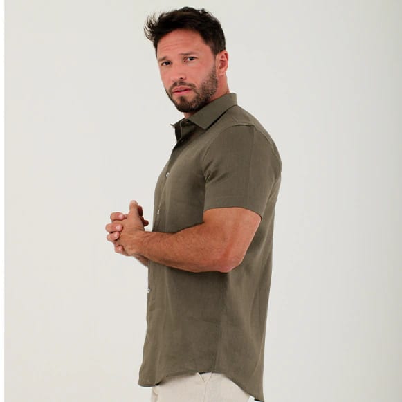 CAMISA MC 100% LINO HOMBRE - imagen 12