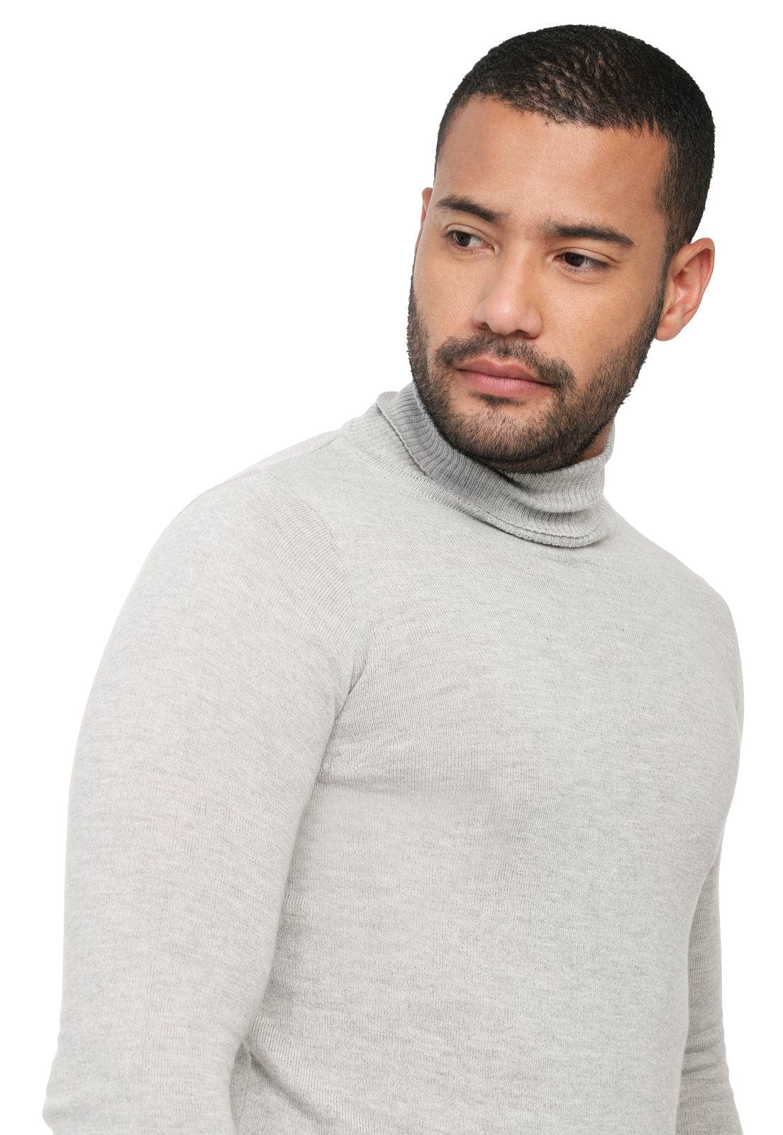Buzo cuello tortuga gris - imagen 4