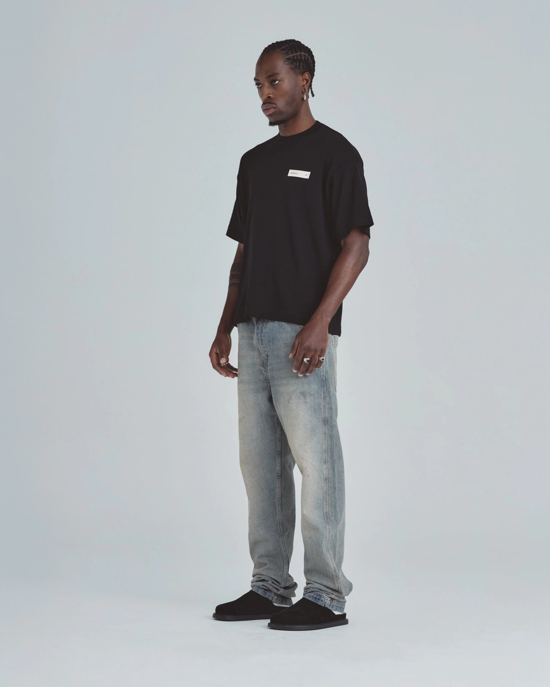 Line Basic Label Boxy Fit Tshirt Black - imagen 5