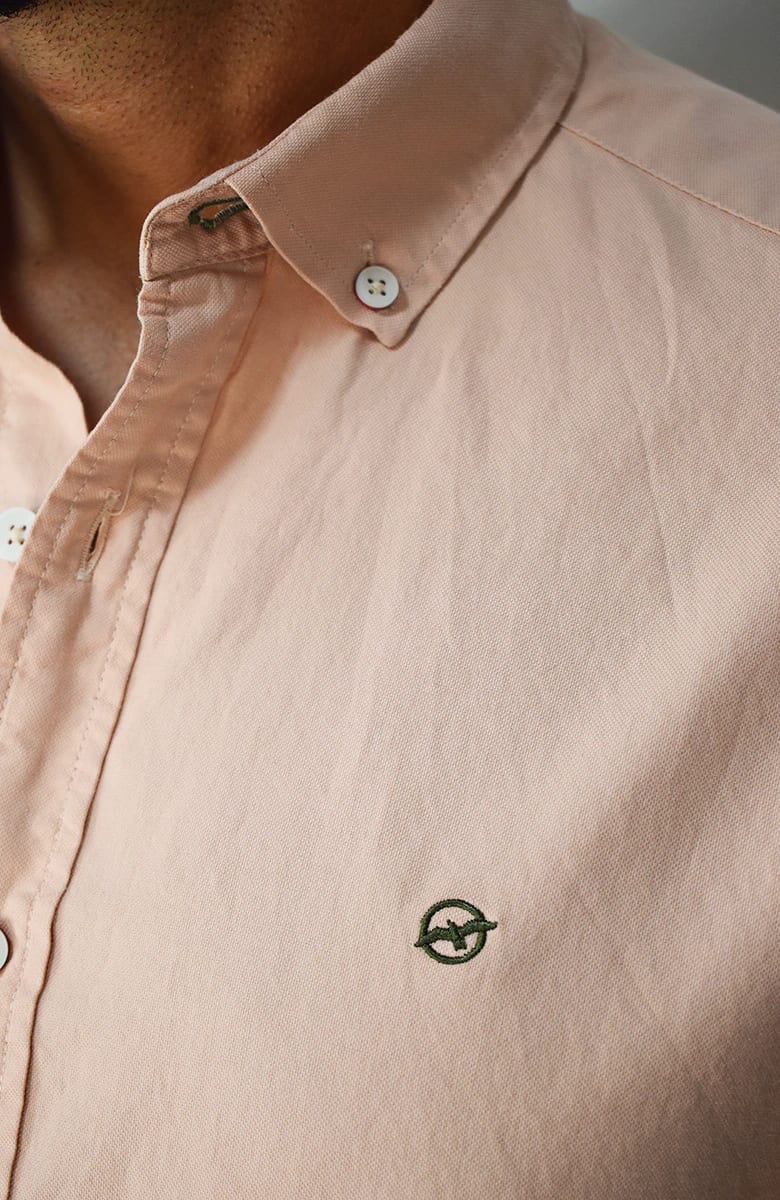 Camisa manga larga Oxford Salmón para Hombre - imagen 2