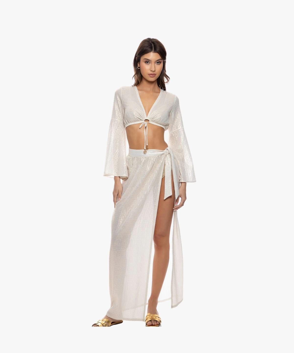 Celestial Tides Long Wrap Skirt - imagen 3