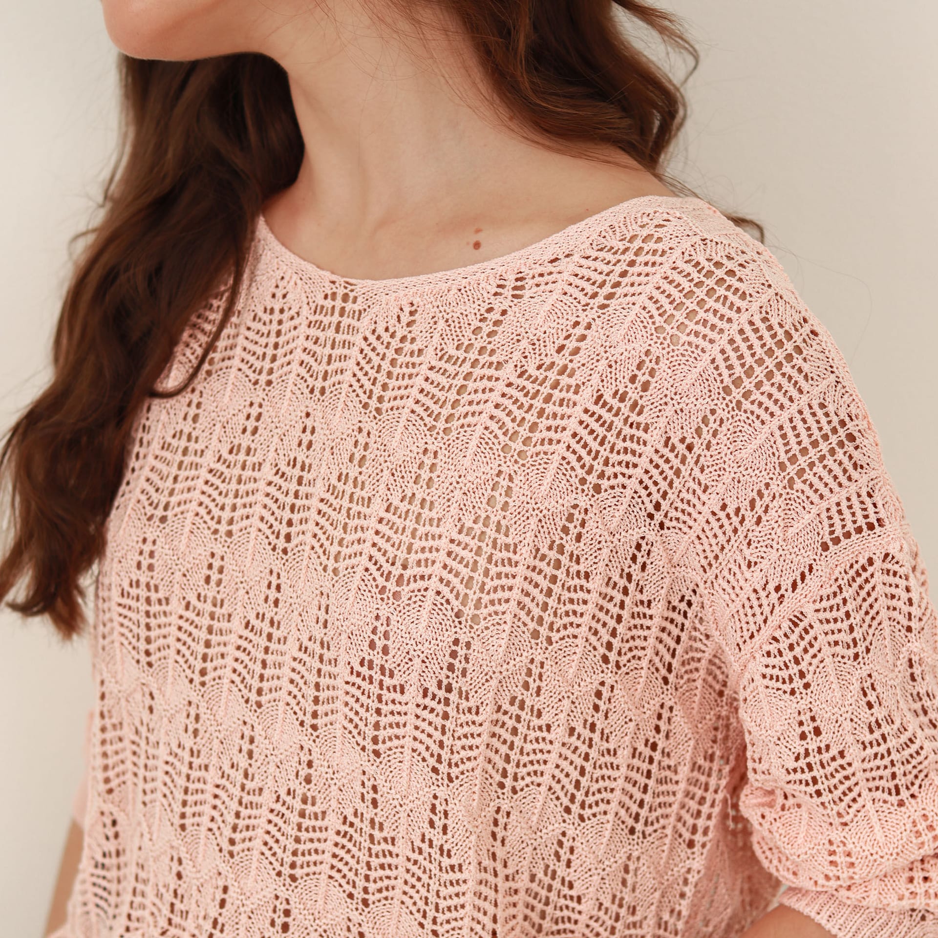 Sweater cuello redondo manga larga con textura - imagen 9