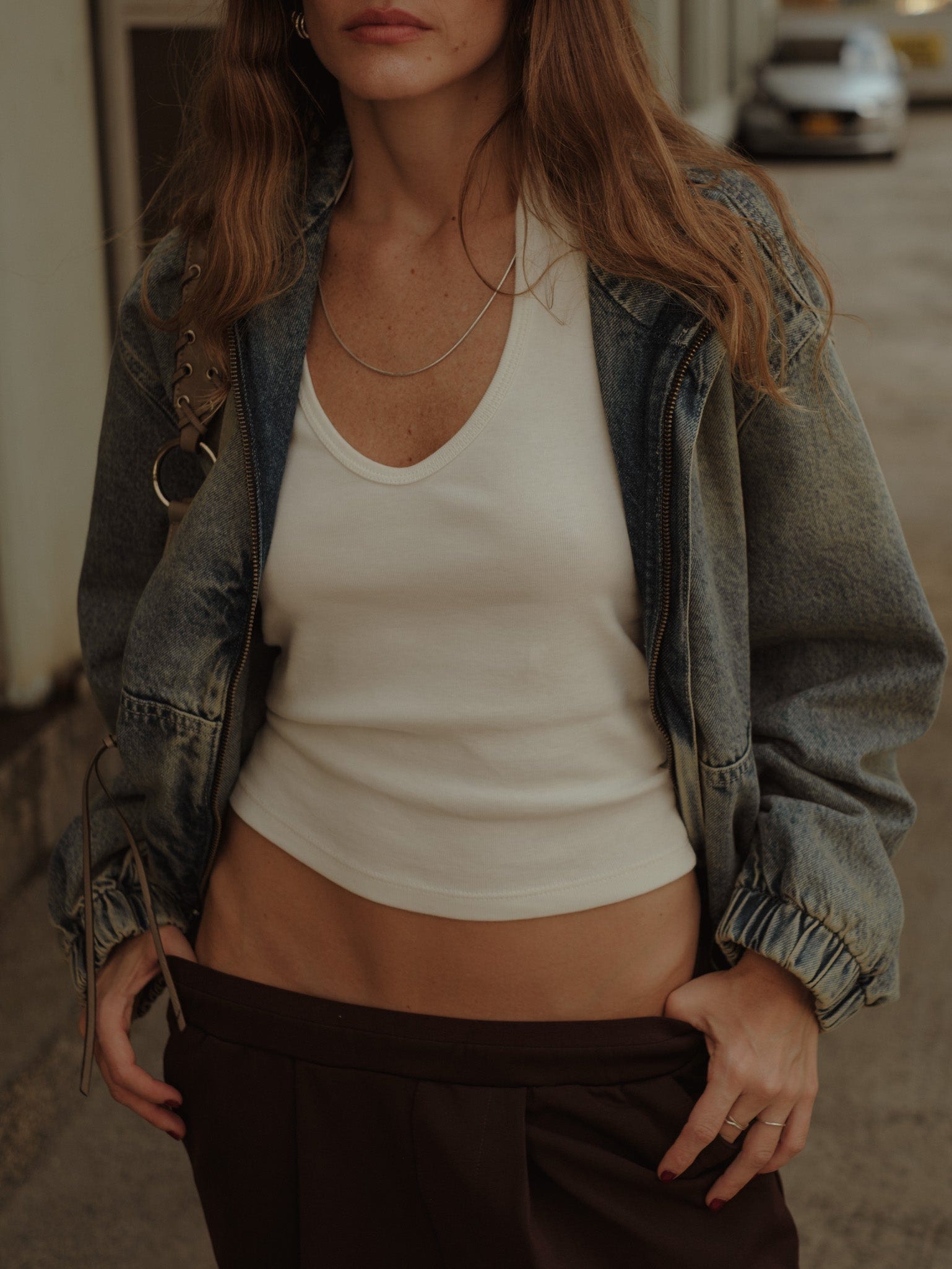 HALTER RIB TOP - SOFT WHITE - imagen 7