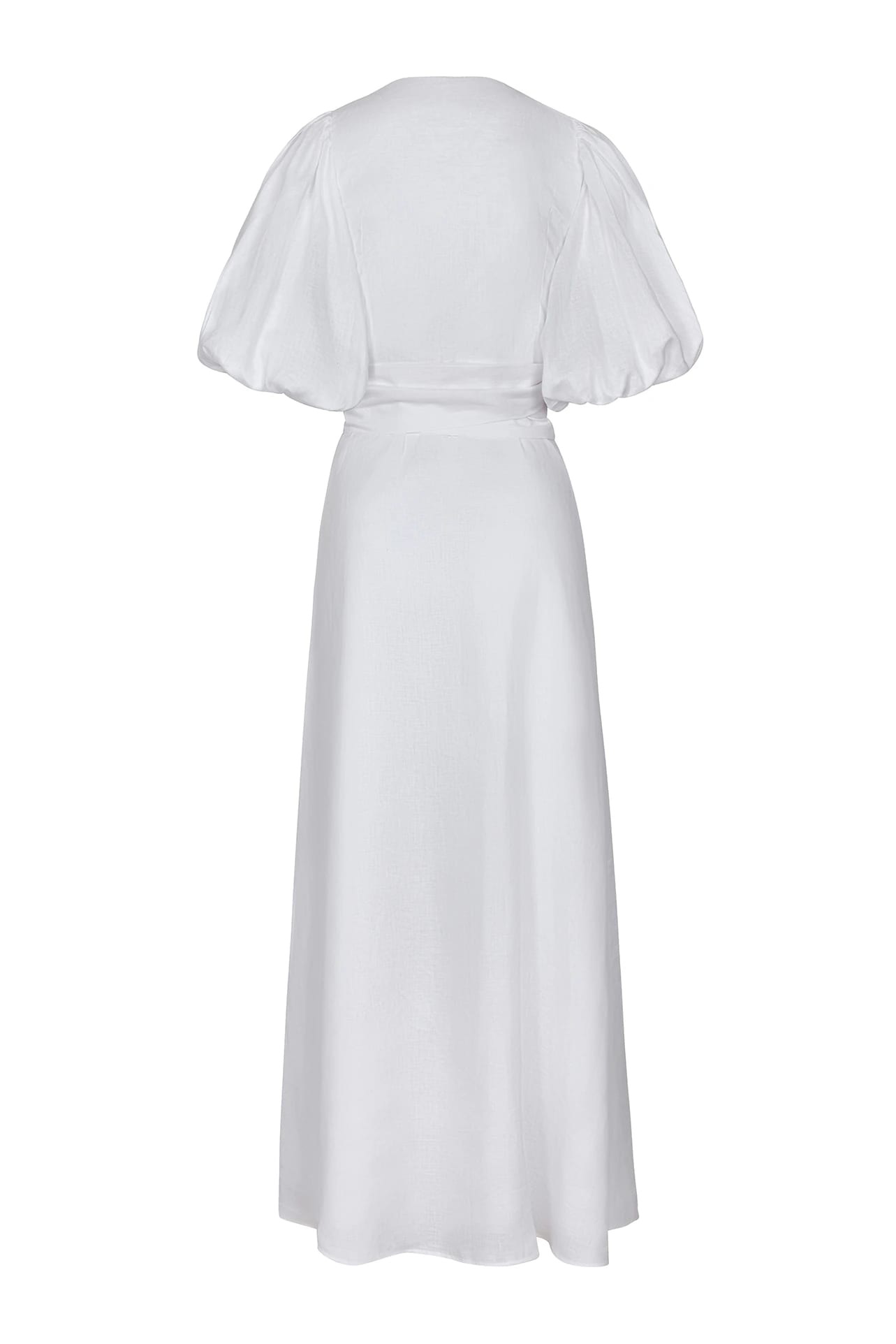 Ermita Linen Embroidered Midi Dress / White - imagen 4