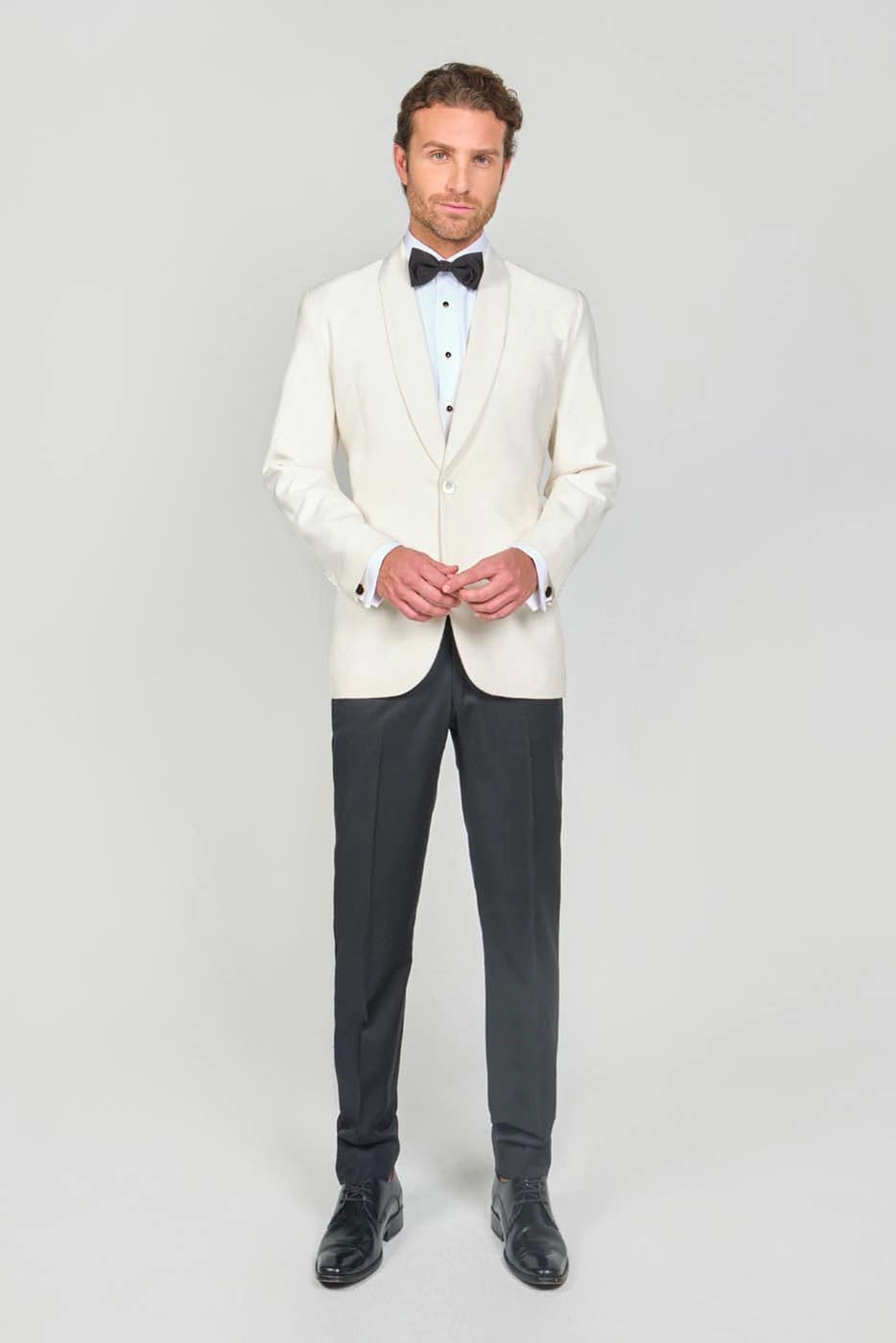 Traje Formal Sobre Medida Paño Tropical Marfil - imagen 2