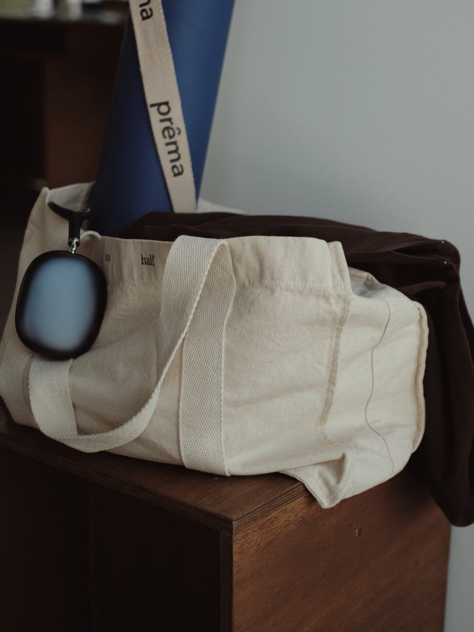 CONTRAST DENIM TOTE BAG - NATURAL - imagen 7