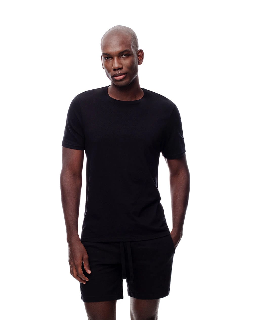 Camiseta relax algodón jersey negra hombre - imagen 3