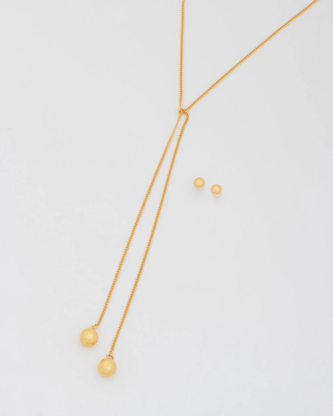 Collar Corbatín Esfera + Aretes - imagen 1
