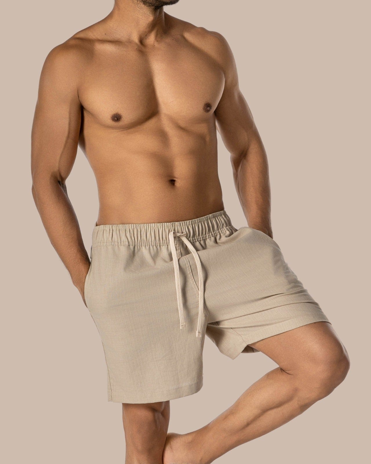 Bermuda Casual Algodón Beige X2 - imagen 2