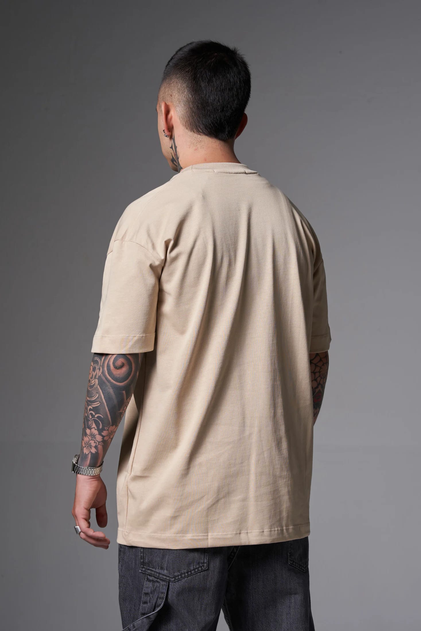 Camiseta 100% Algodón Peruano Camel Oversize 250 Gramos - imagen 4
