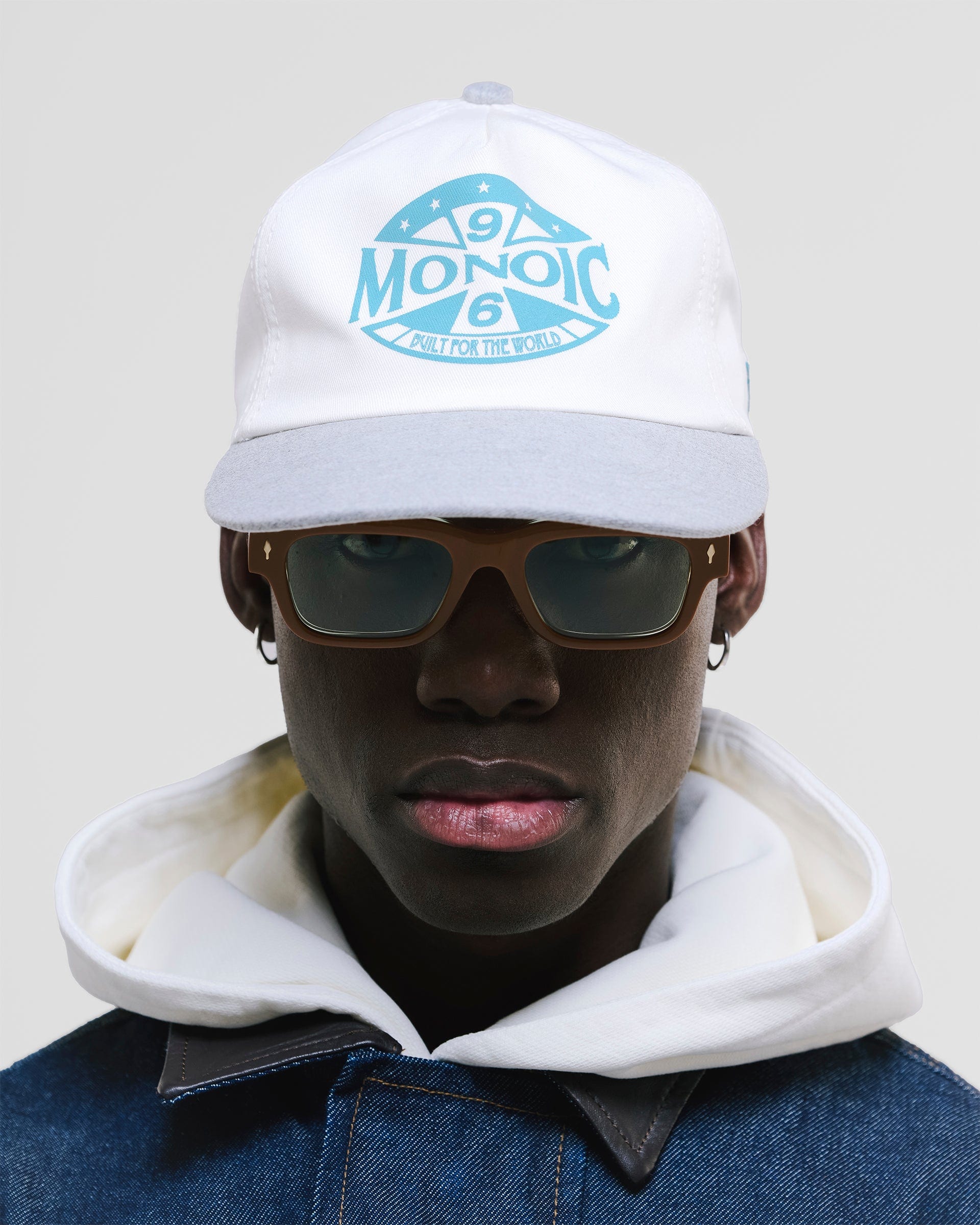 Gorra Compass - Blanco Hueso y Azul Claro - imagen 2