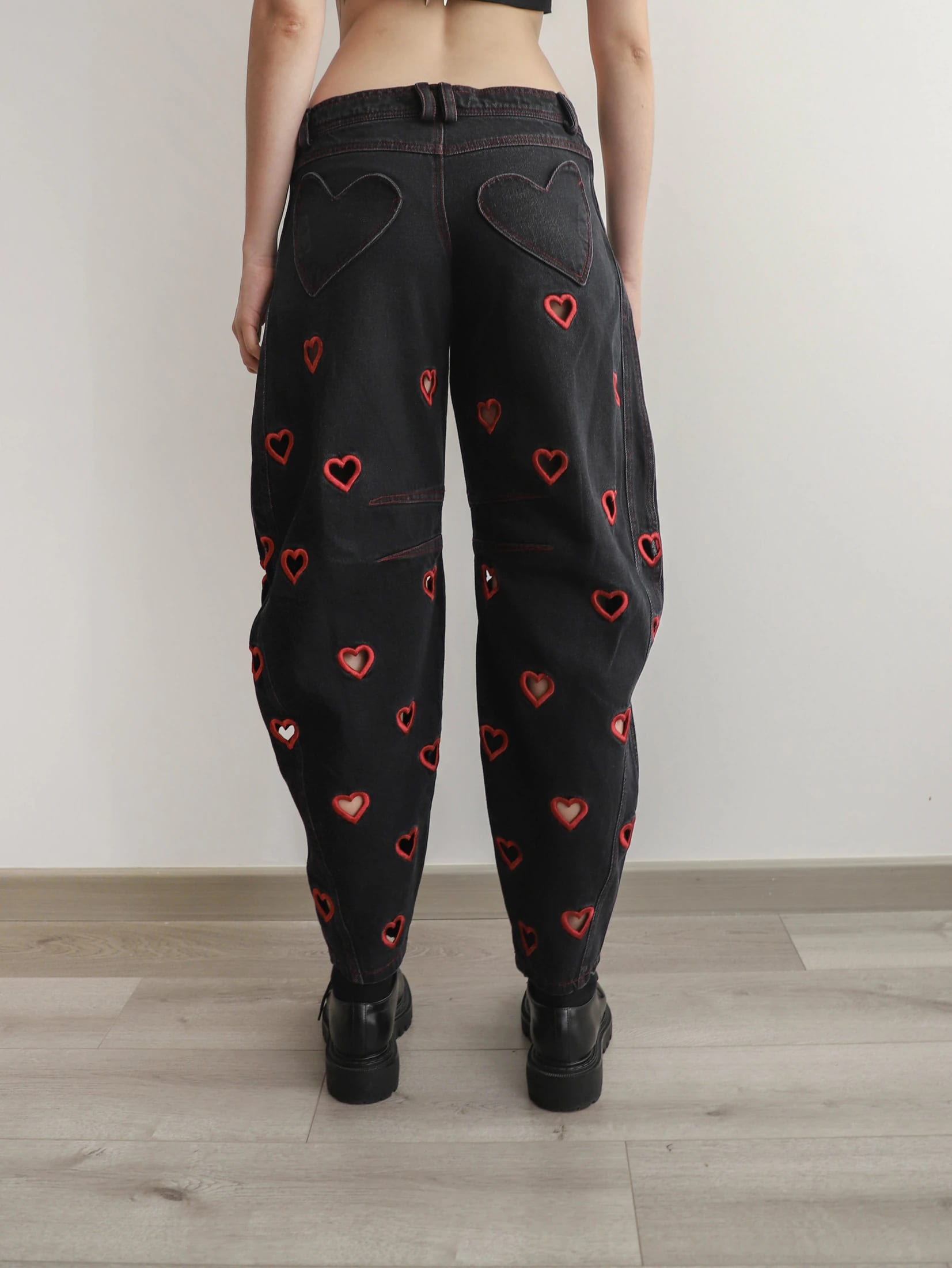 Mini Hearts Barrel Pants Black - imagen 4