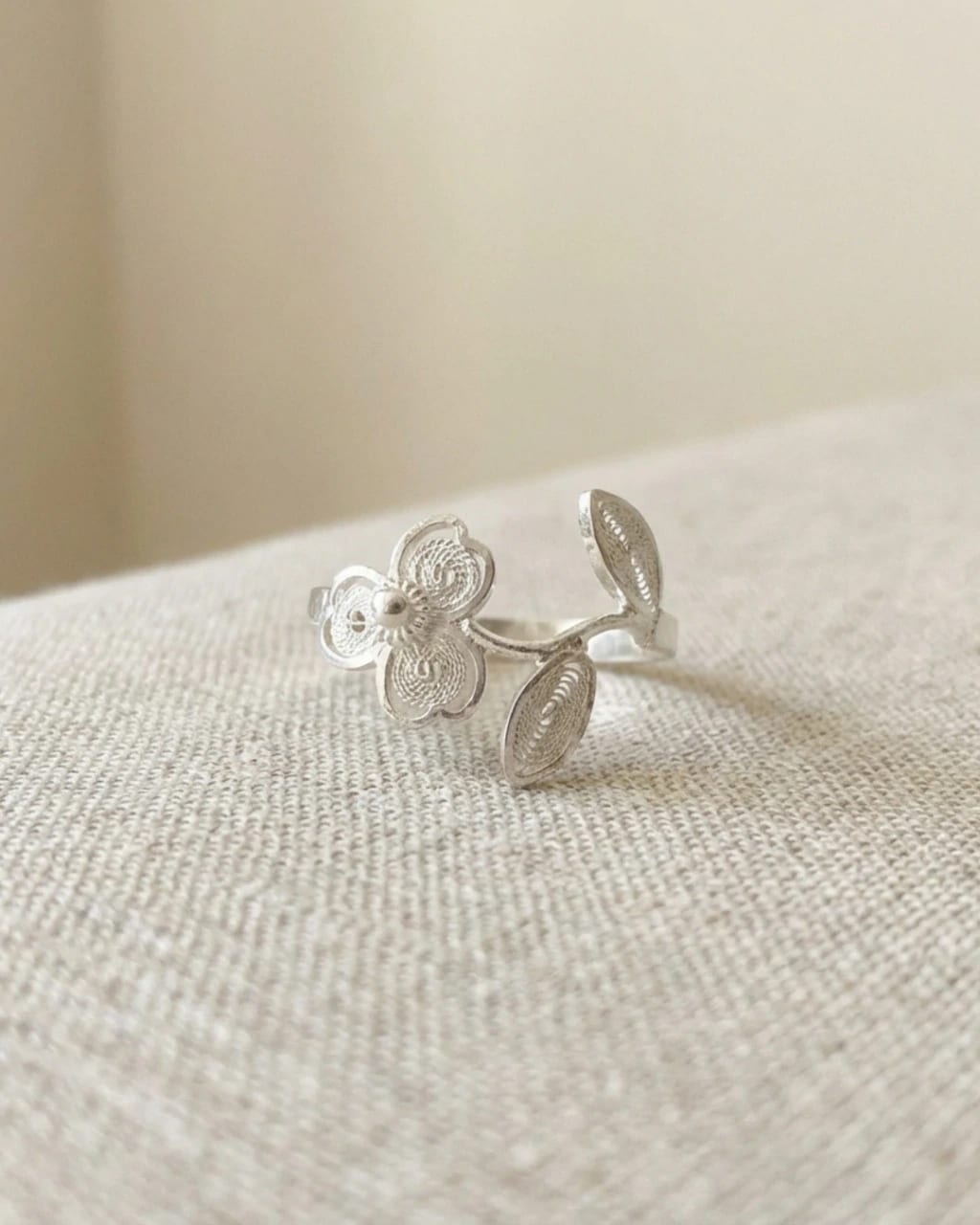 Anillo Trebol en Plata ley 950 Filigrana - imagen 2