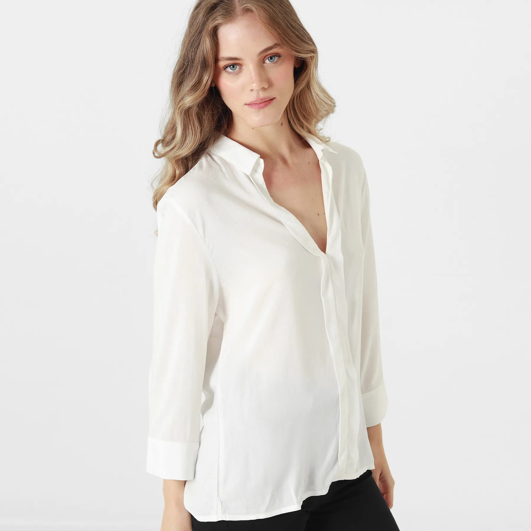 Blusa Cuello V Manga Larga - imagen 6