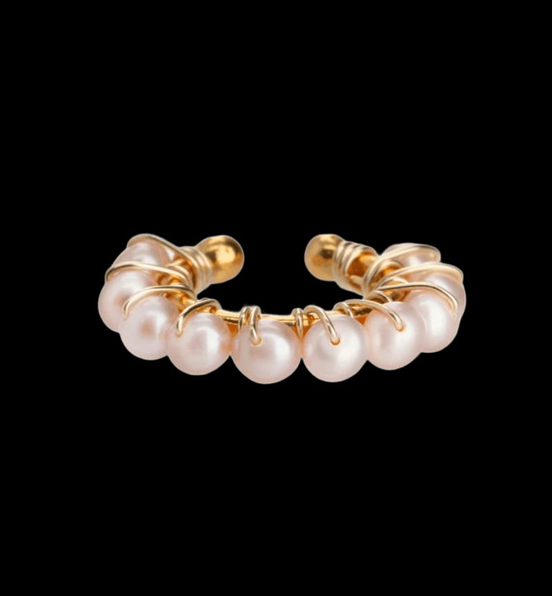 Ear Cuff de Perlas Rosadas Grande - imagen 3