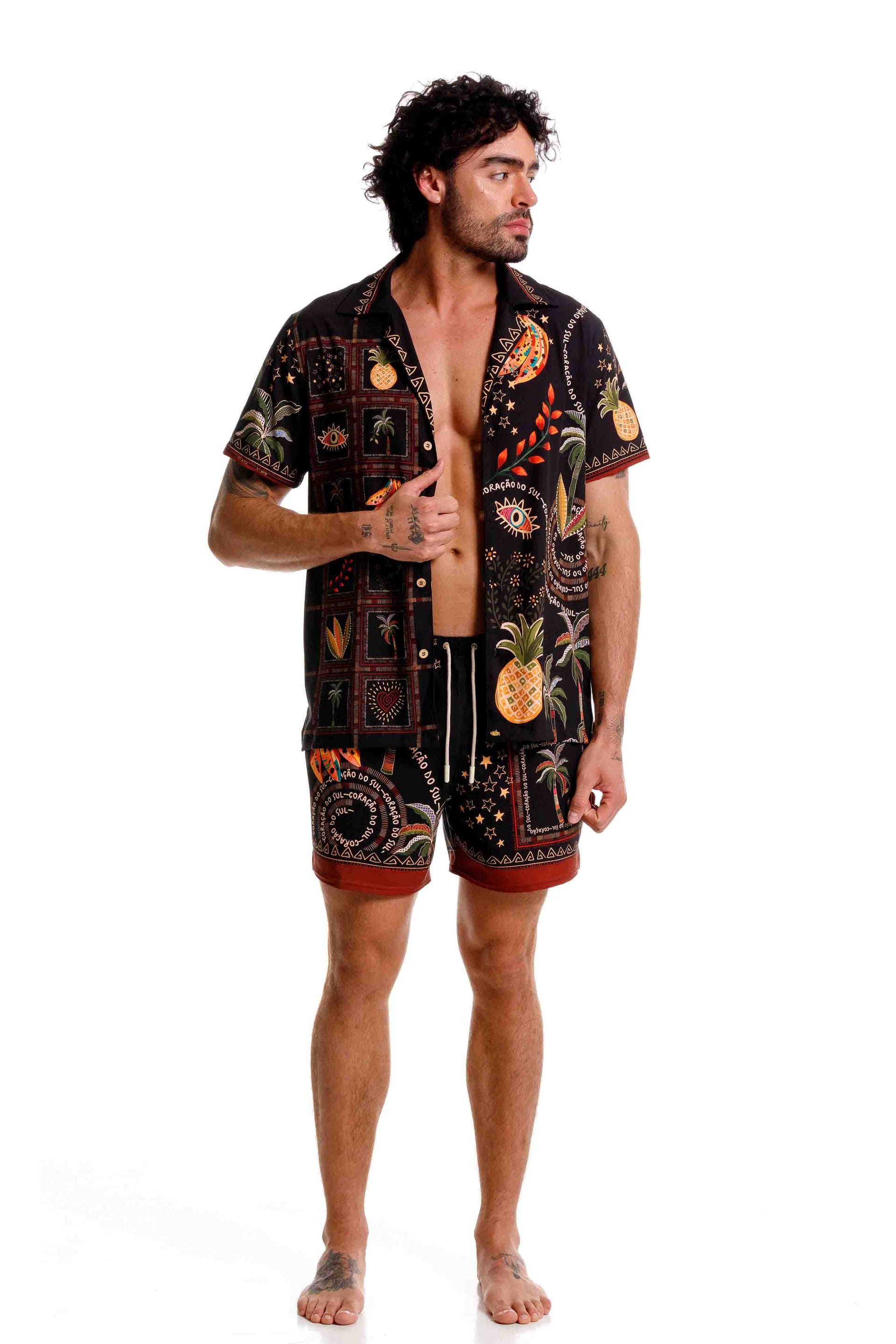 Camisa Playera Samba Negra - imagen 4