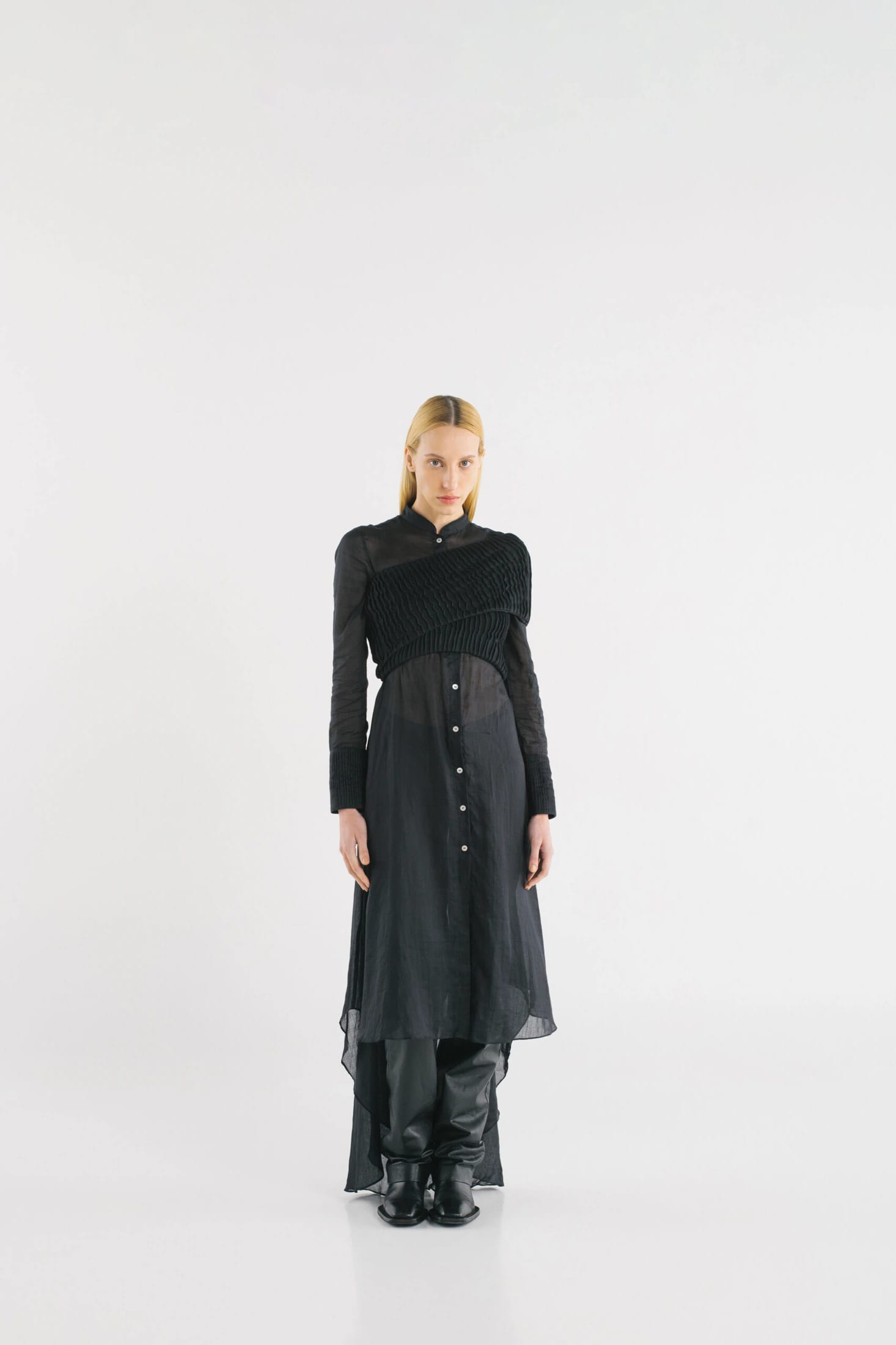 FURROWS SHIRT DRESS TOP - imagen 4