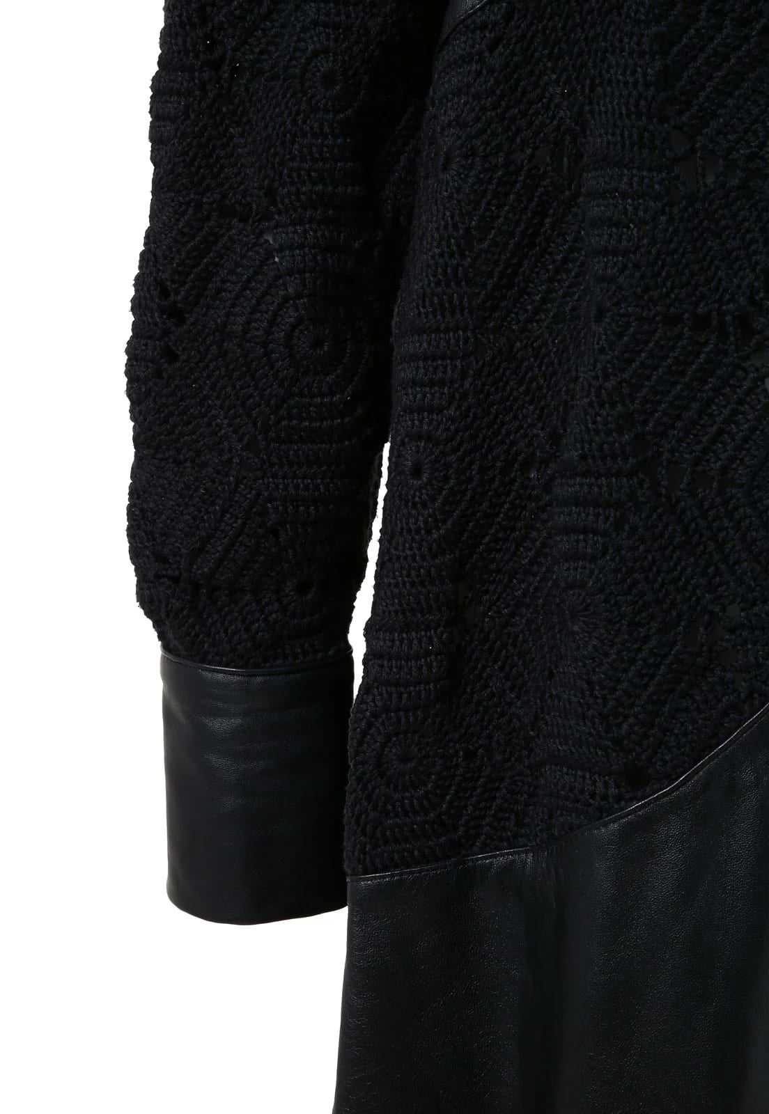WAVY CROCHET LEATHER SHIRT DRESS - imagen 7
