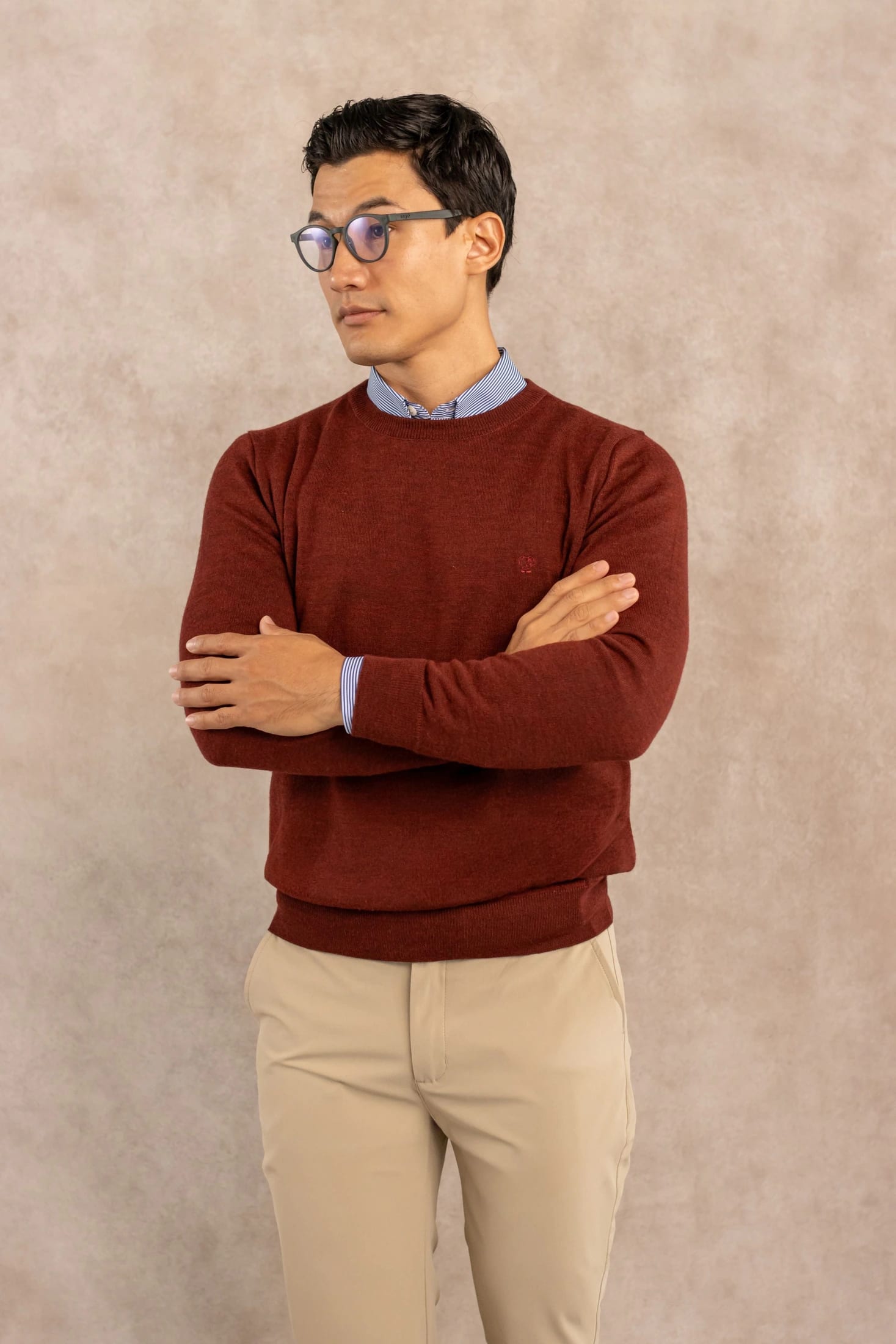 Sueter Merino Antiarrugas Vinotinto - imagen 1