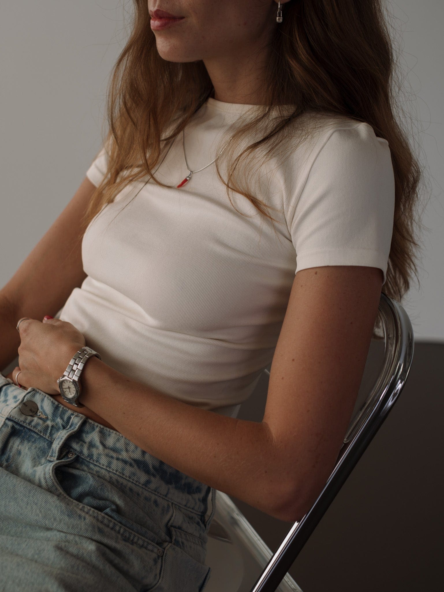 SEAMLESS SIMPLY TEE - SOFT WHITE - imagen 2