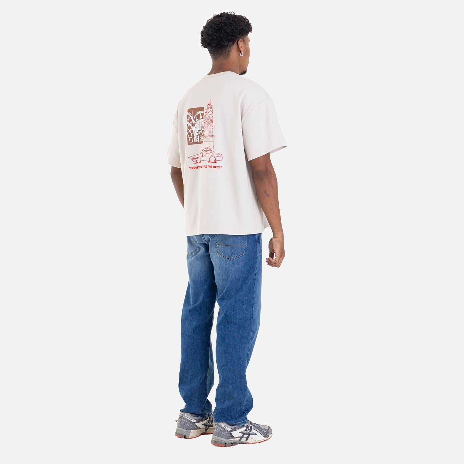 Boxy Fit City Sketch Tee Sand - imagen 9
