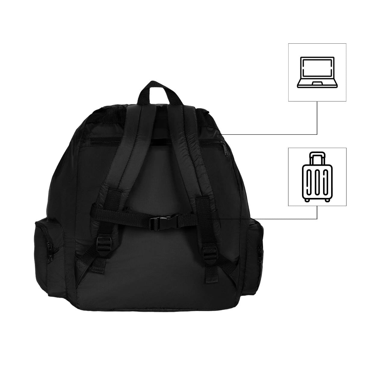 Morral Mochilero XL Negro Citybags - imagen 4