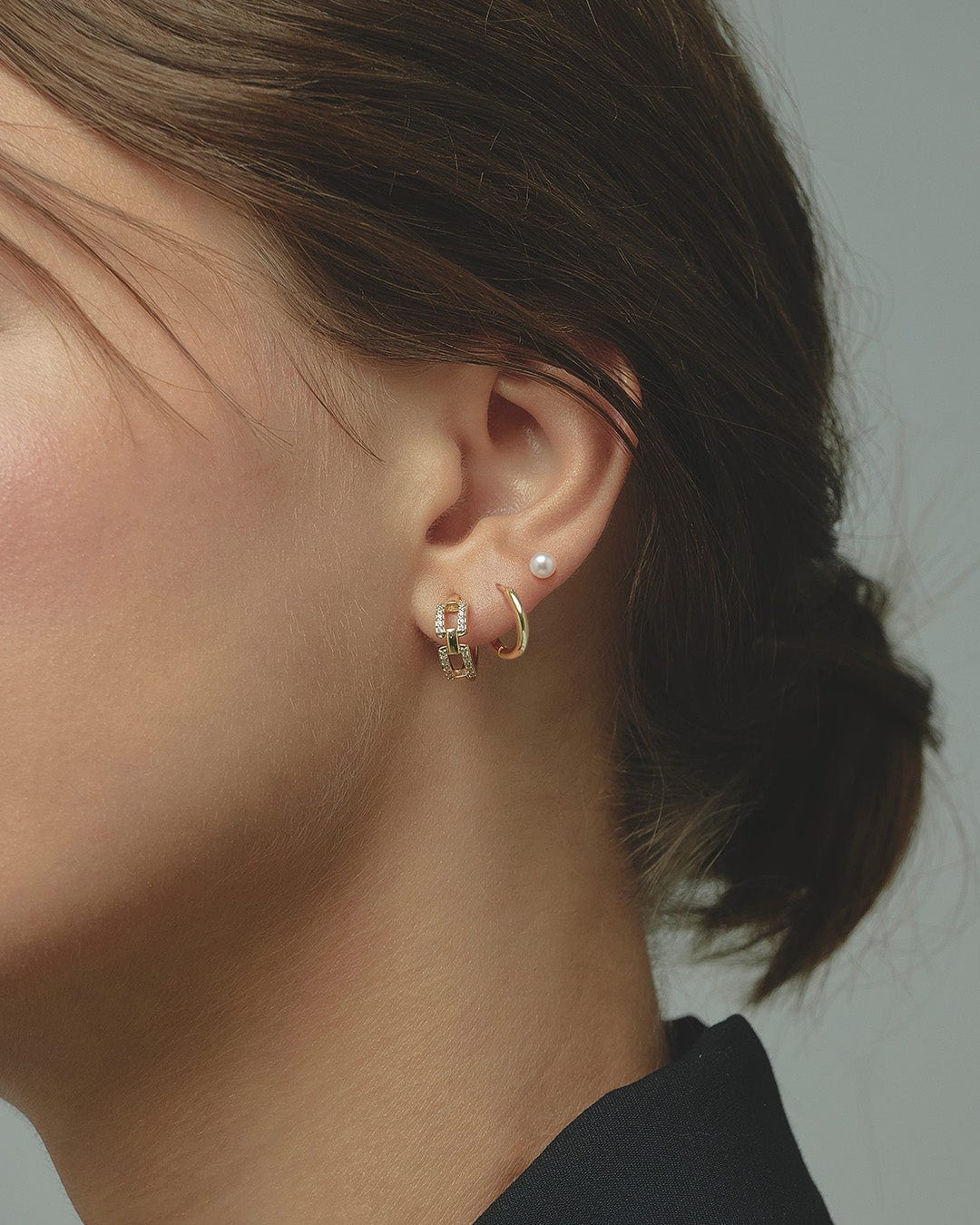 Set X3 Aretes Perla - imagen 2