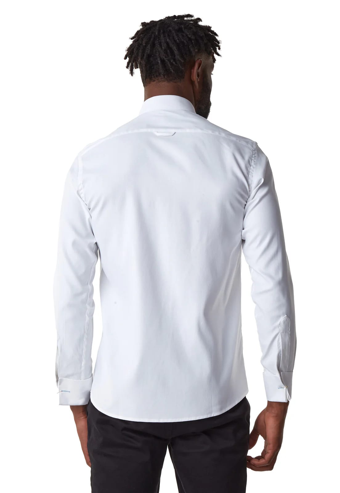 Camisa para mancornas blanca con textura - imagen 9