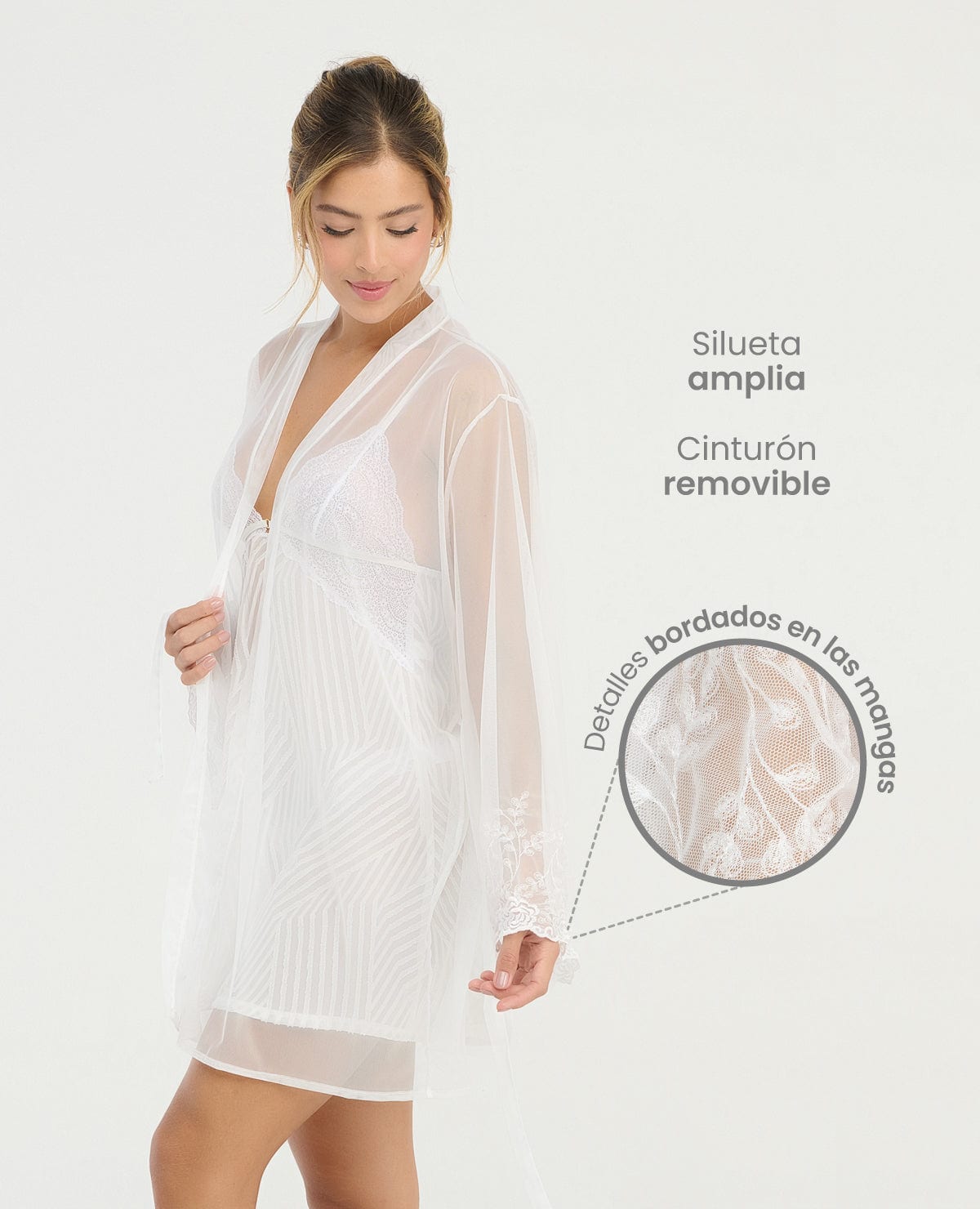 Kimono | Detalle Bordados en Mangas - imagen 2
