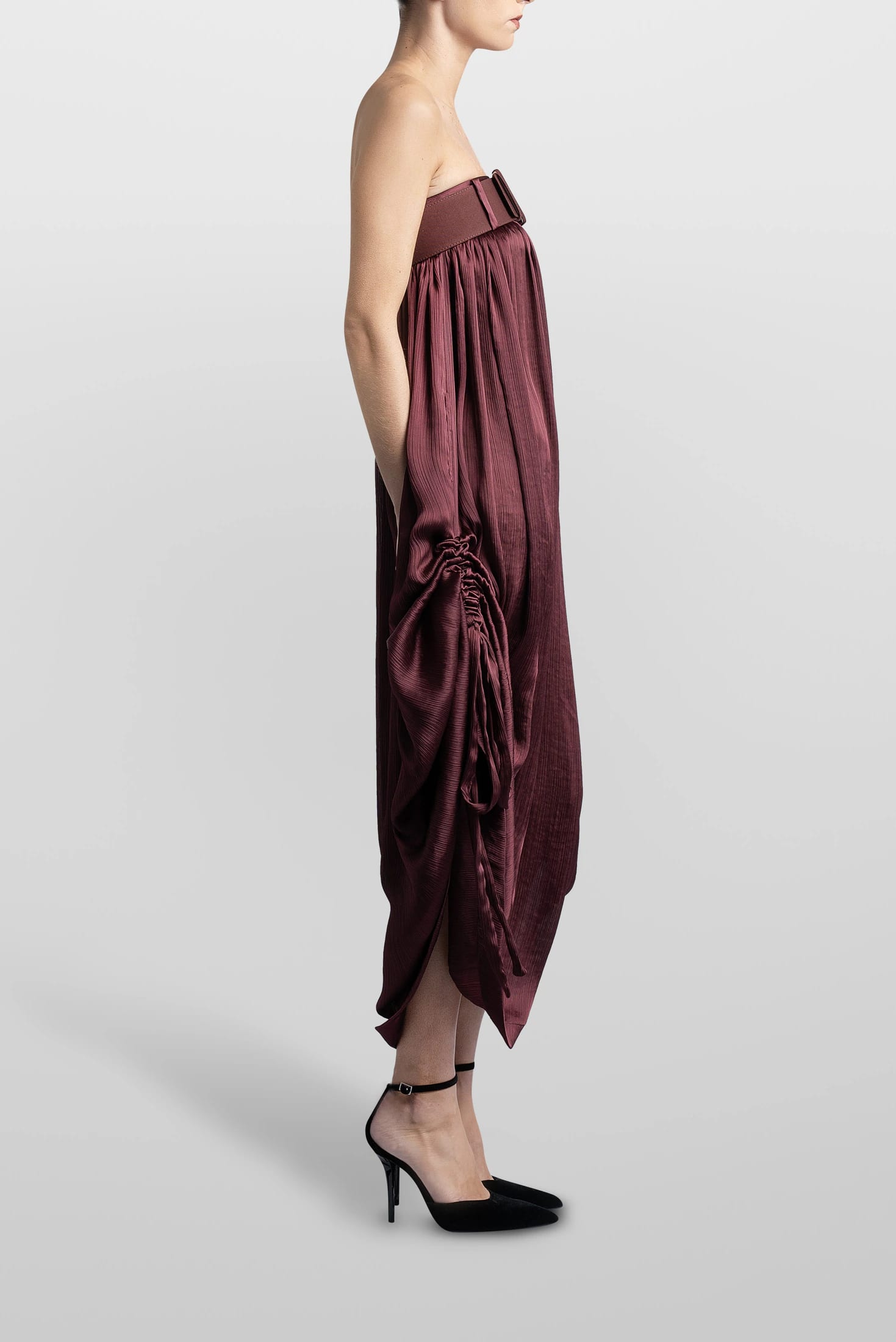 VESTIDO BALLOON EN TEXTURA - imagen 3
