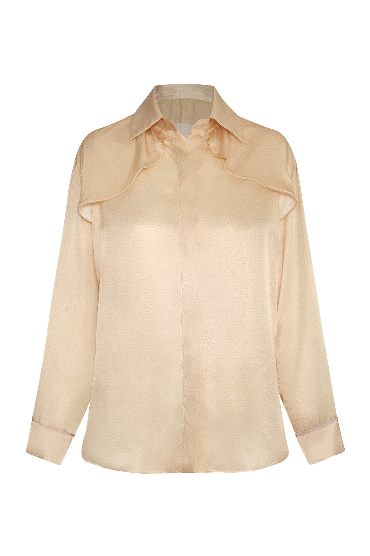 Andalucía Satin Silk Shirt / Butter Reptile - imagen 1
