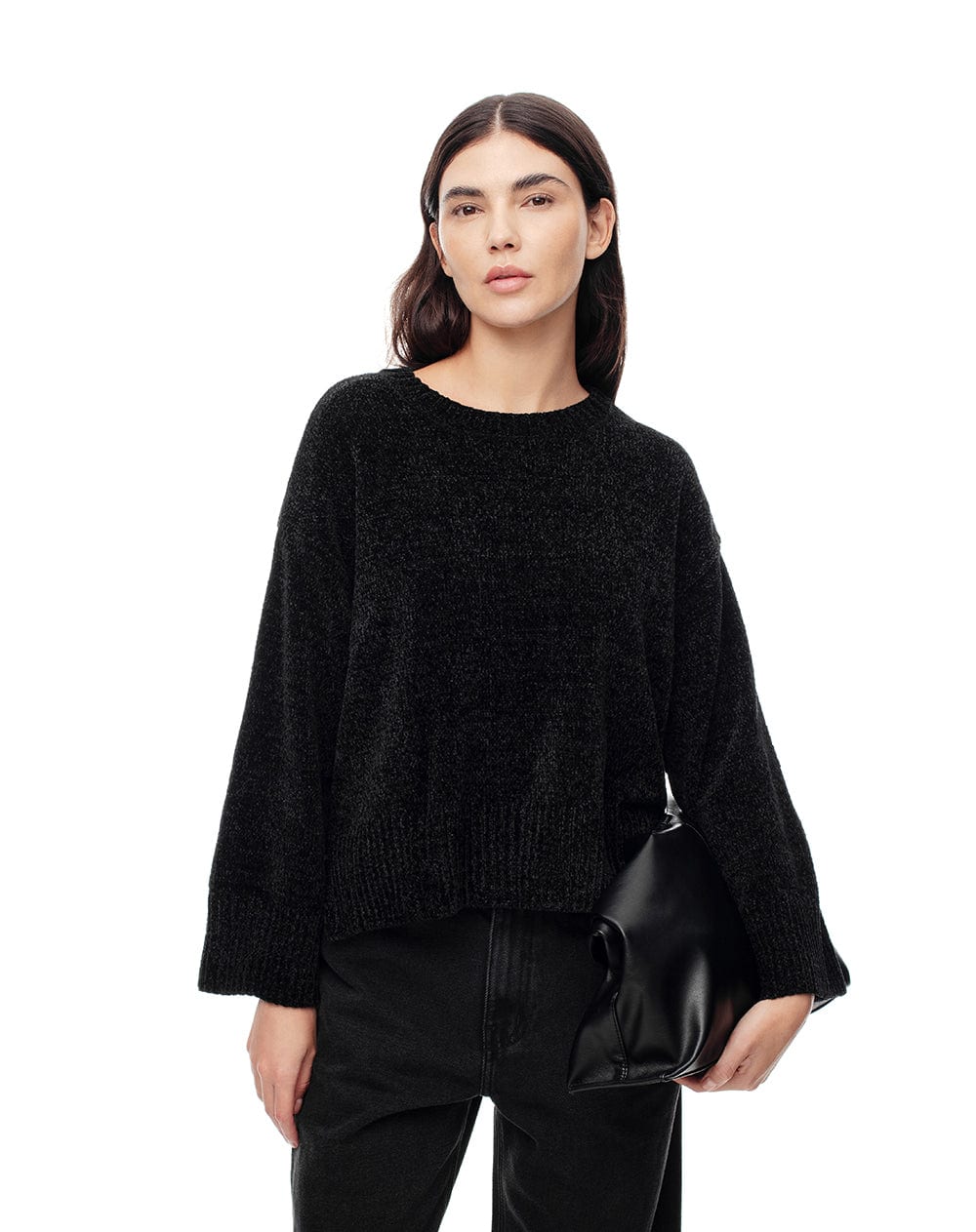 Suéter oversize negro mujer - imagen 1