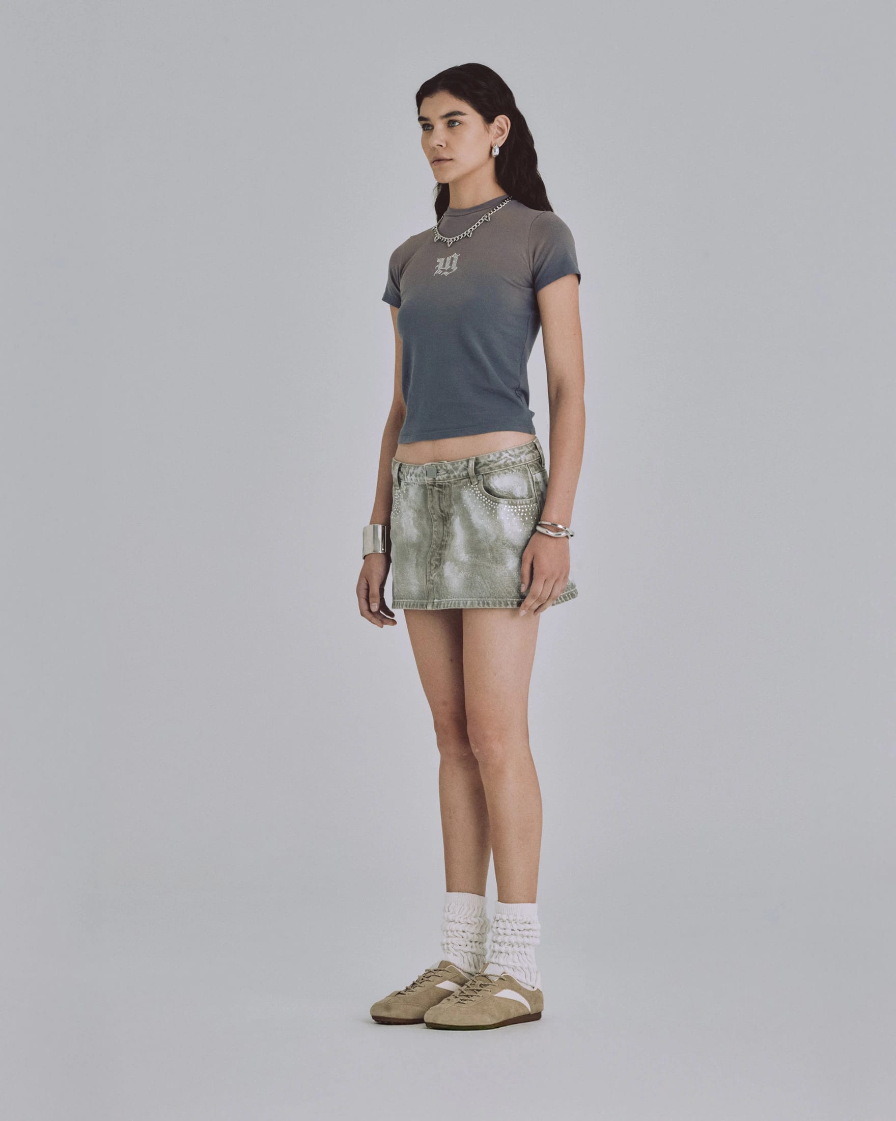 94' Gothic UG Long Baby Tee Faded Purple - imagen 5
