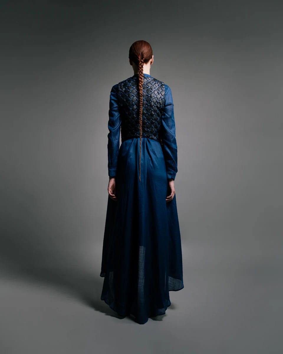 LINEN NERU CAPE SHIRT DRESS - imagen 3