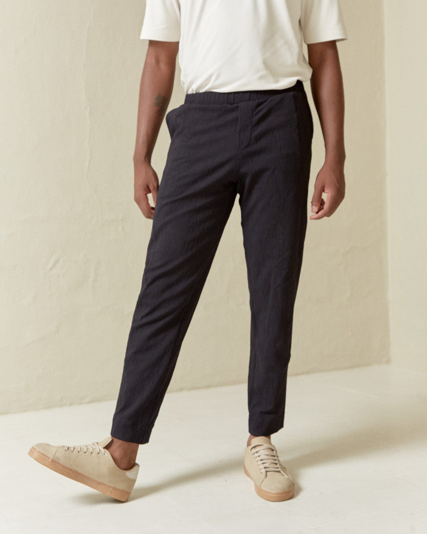 Pantalón Tech Formal Negro Textura SAMURAI - imagen 2