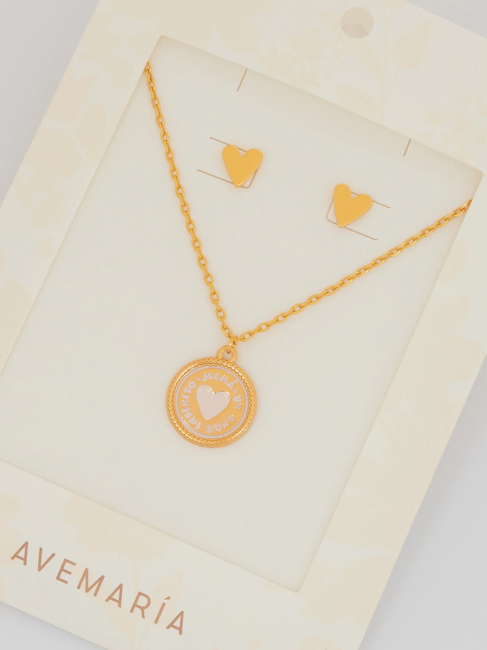 Collar Mamá Amor Infinito + Aretes - imagen 1