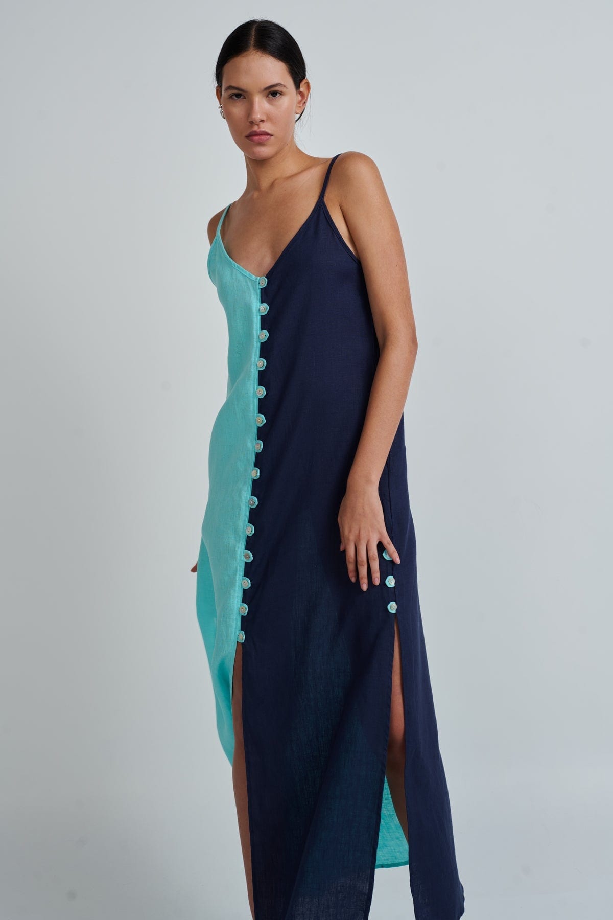 YANNA DRESS AQUA/NAVY - imagen 3