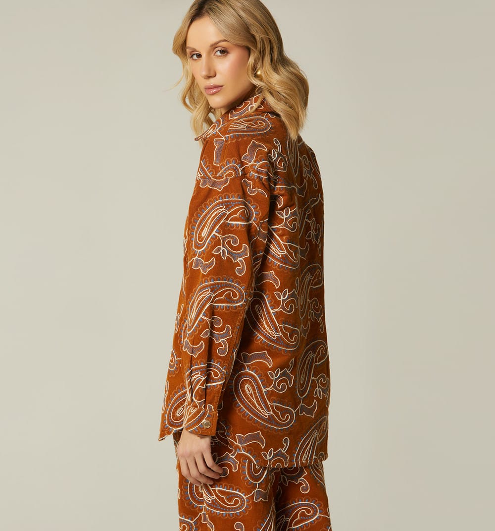 Bluson camisero en jacquard corduroy - imagen 4