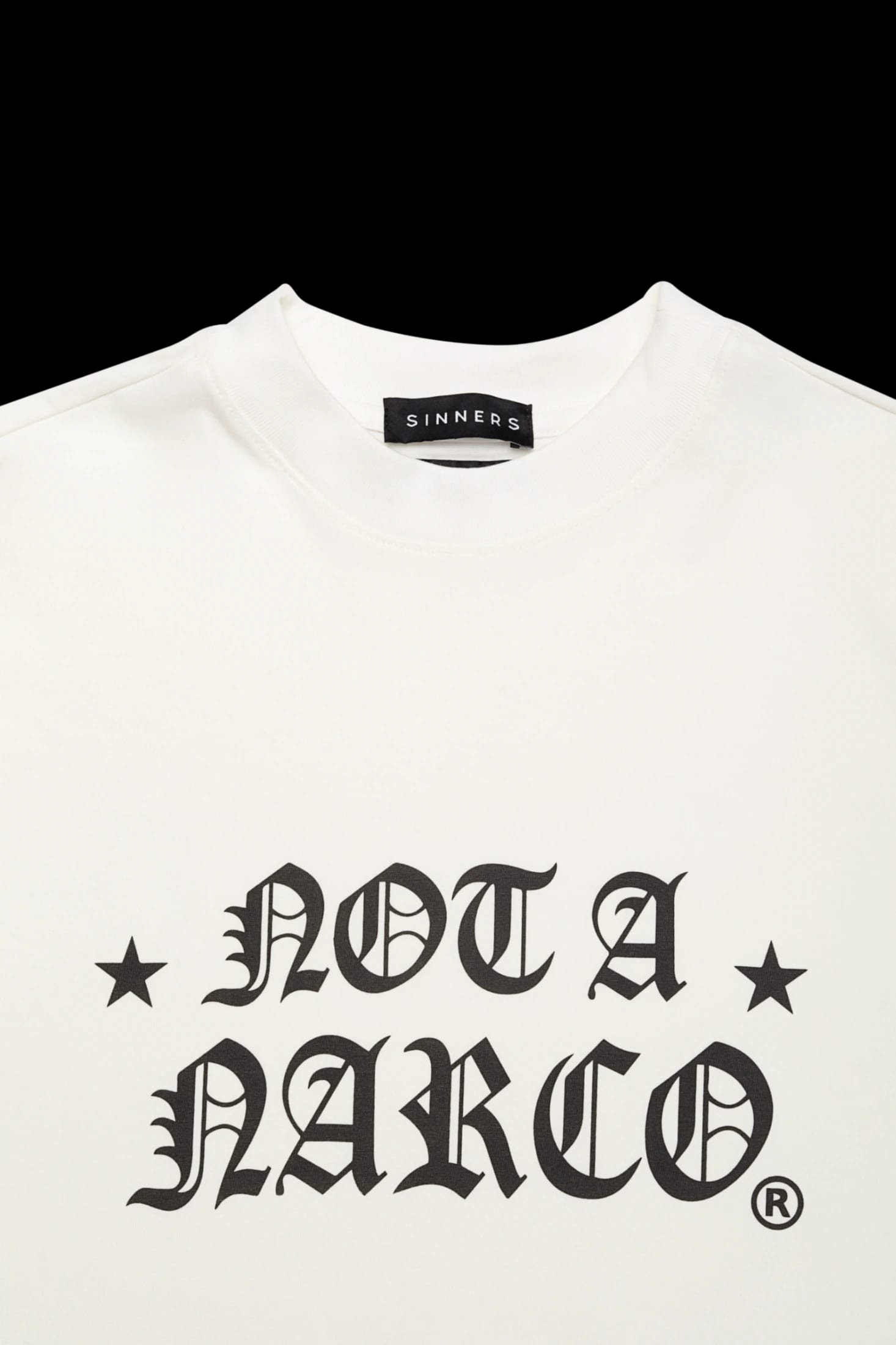 NOT A NARCO STAR CREME T-SHIRT - imagen 3