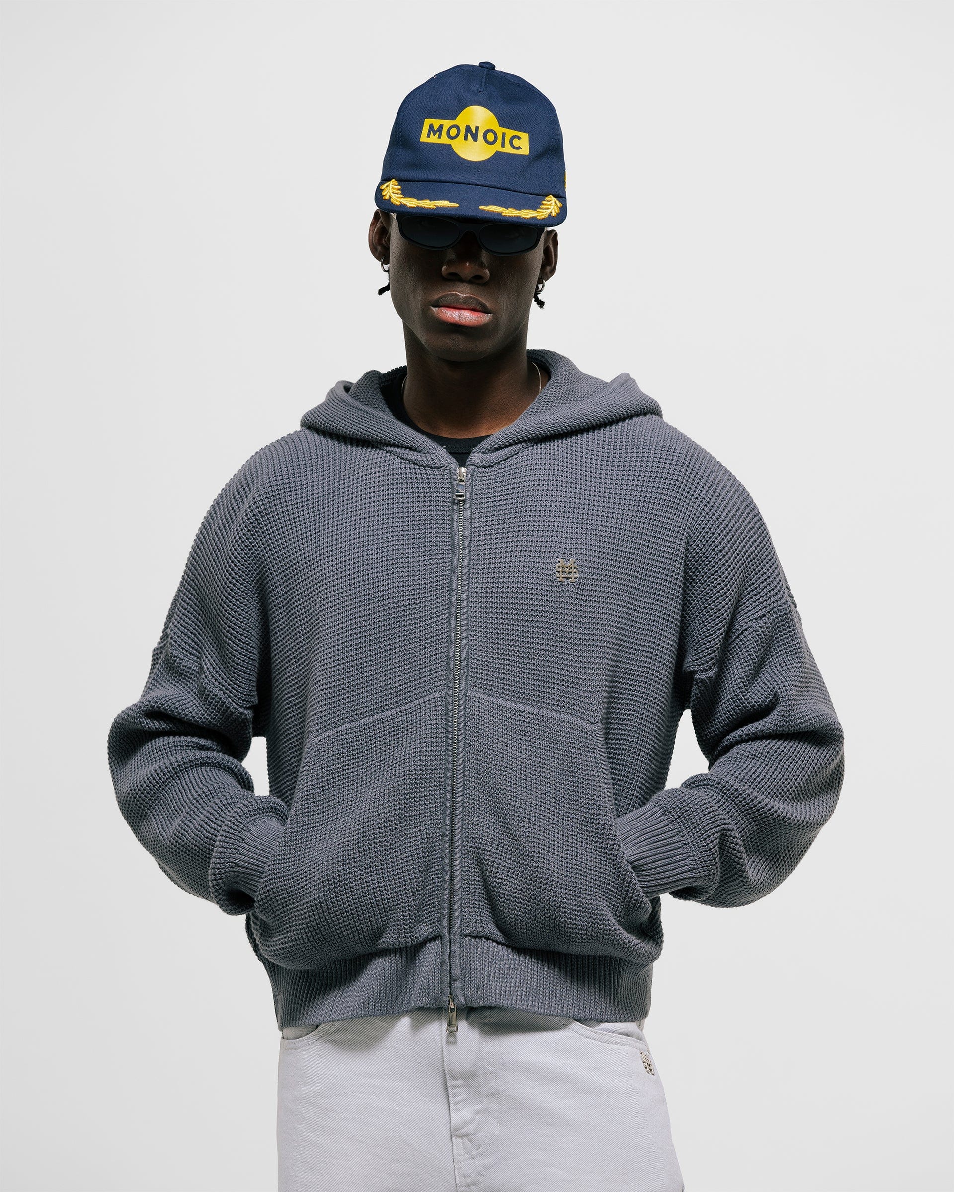 Zip Knitwear Hoodie - Gris Raton - imagen 3