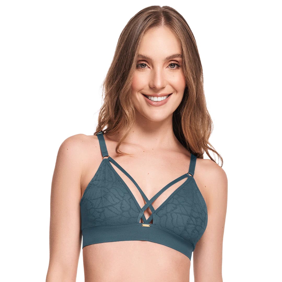 BRALETTE CON ENCAJE ROMÁNTICO - imagen 4