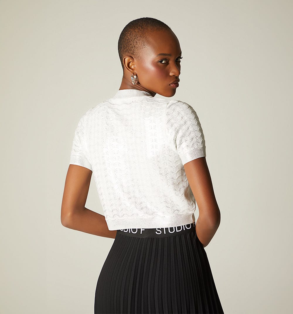Blusa tejida efecto foil - imagen 4