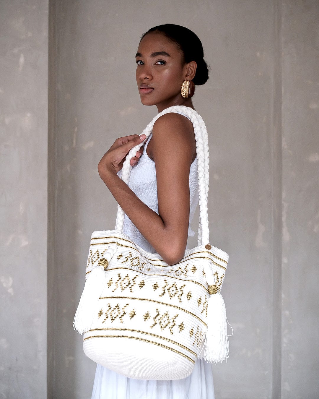 Tote bag  wayuu silver gold - imagen 3