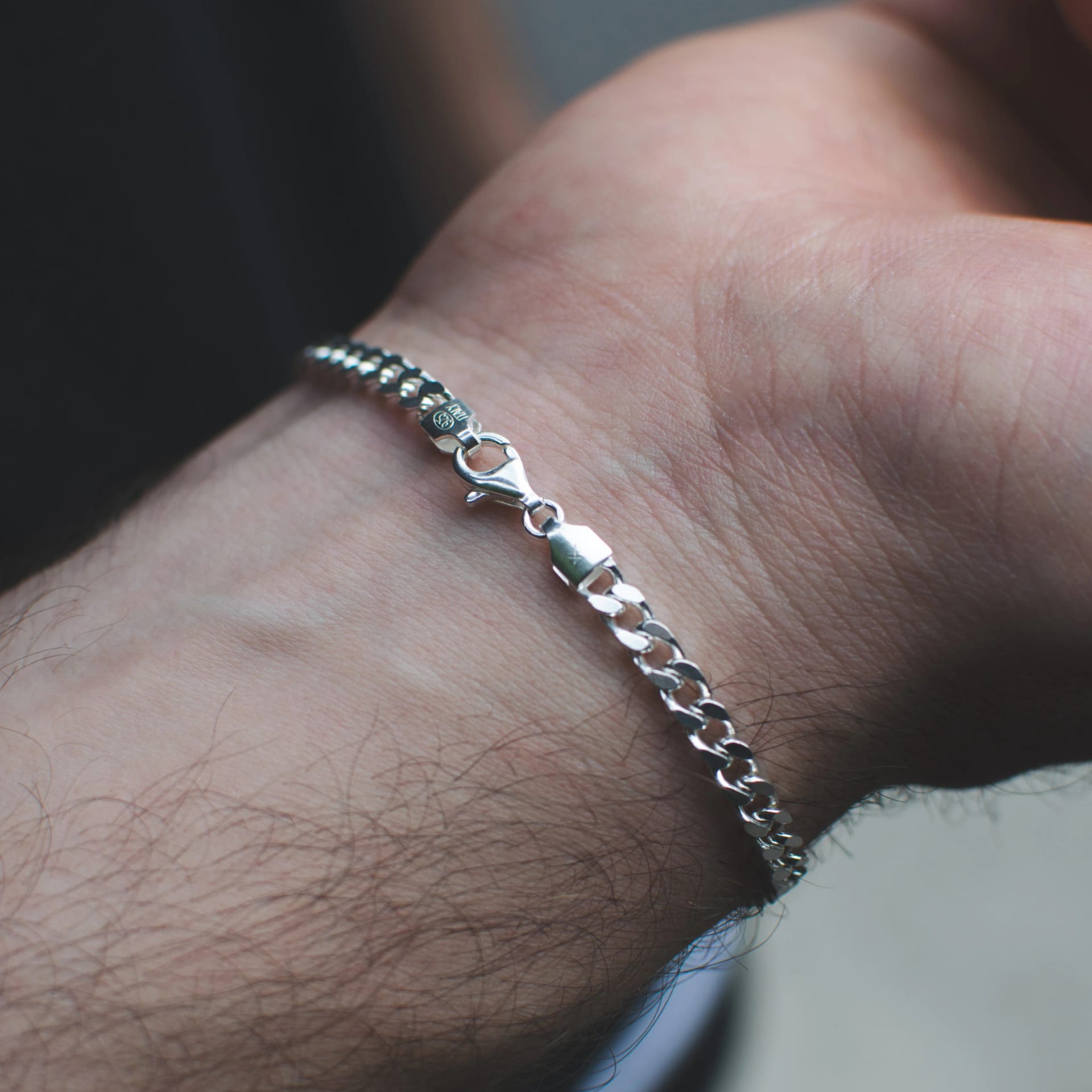 Pulsera Cubana 4mm Plata Ley 925 - imagen 2