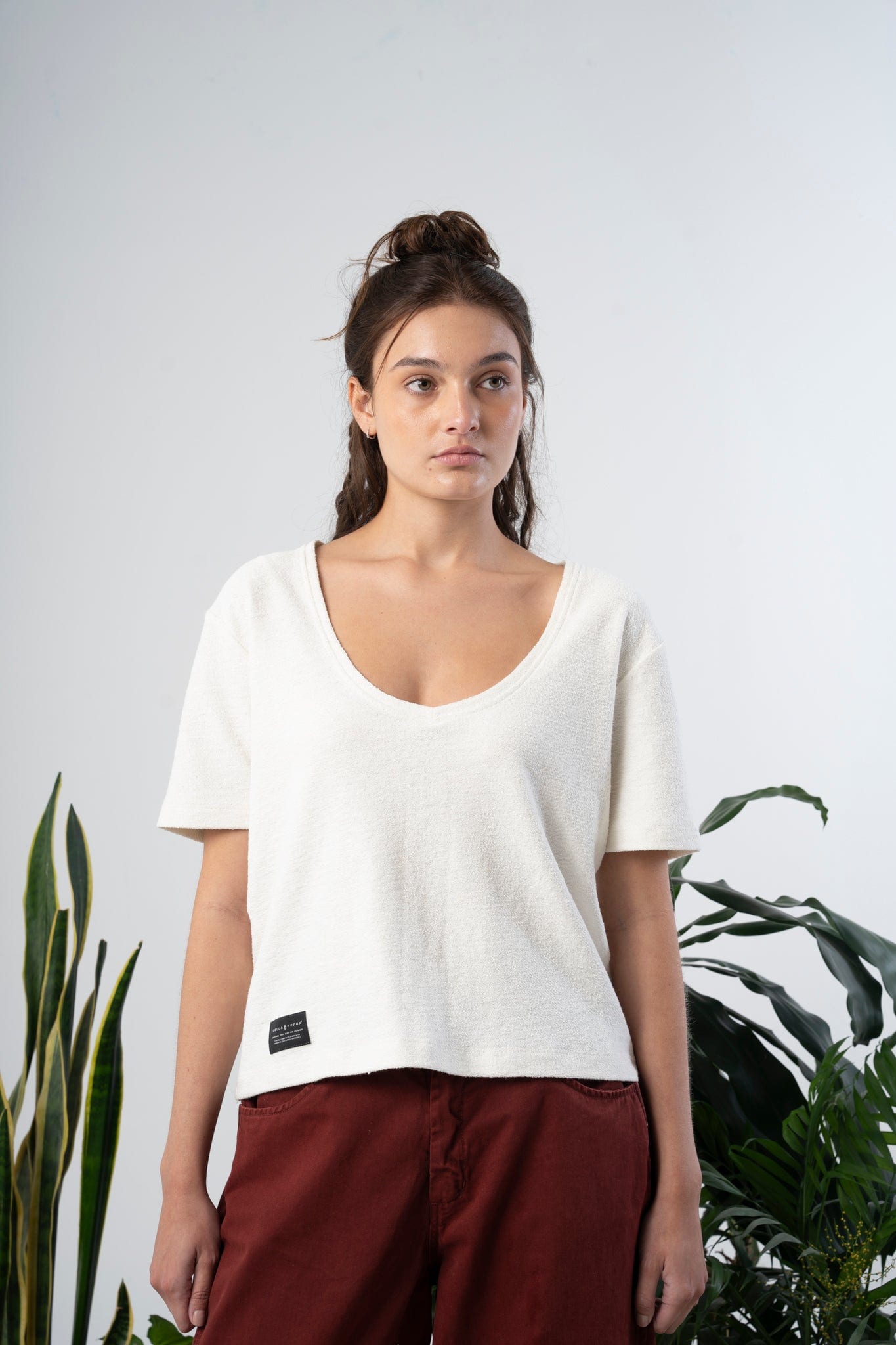 V-Neck Organic Terry Tee - imagen 1