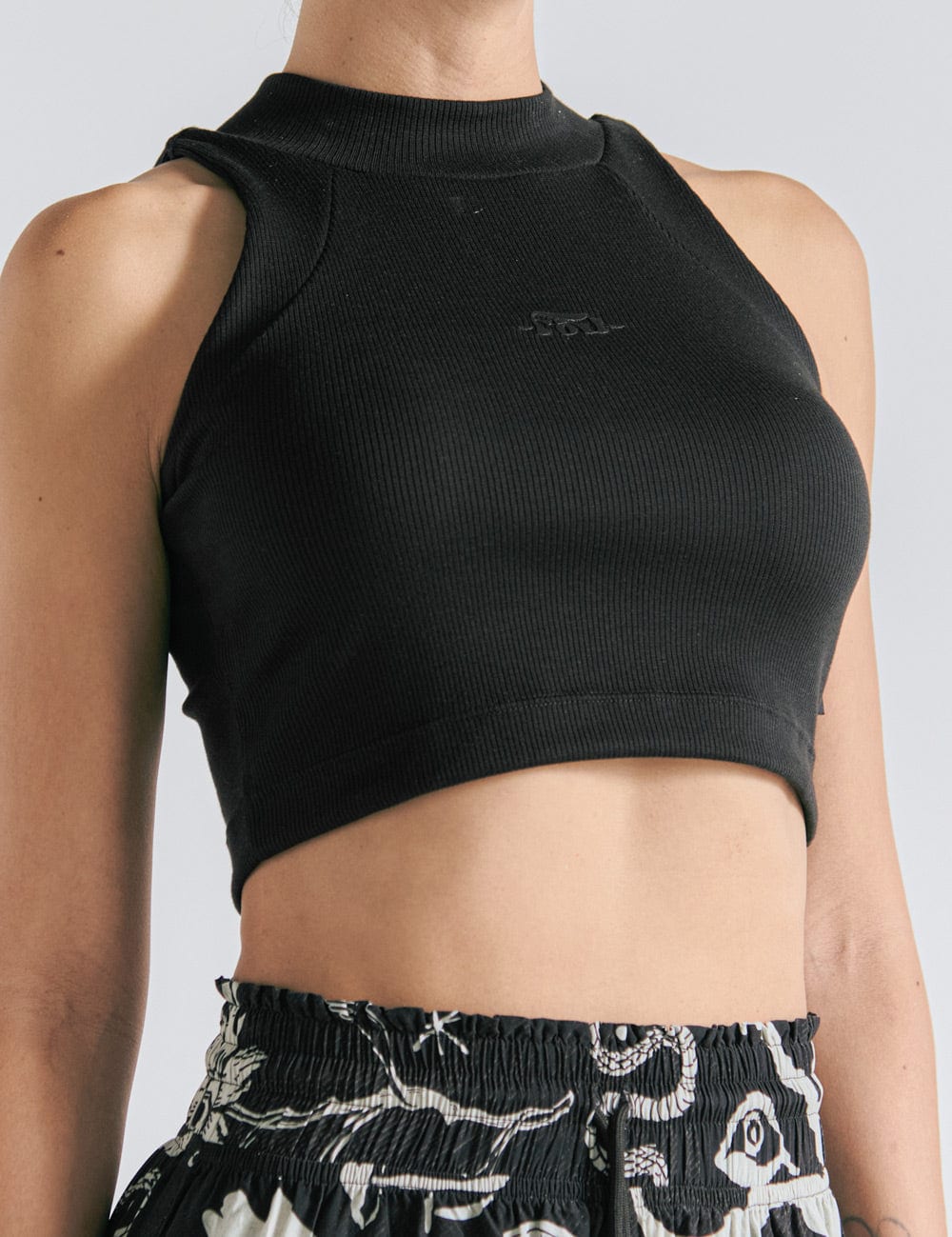 Crop Top Raglan  negro Mujer - imagen 4