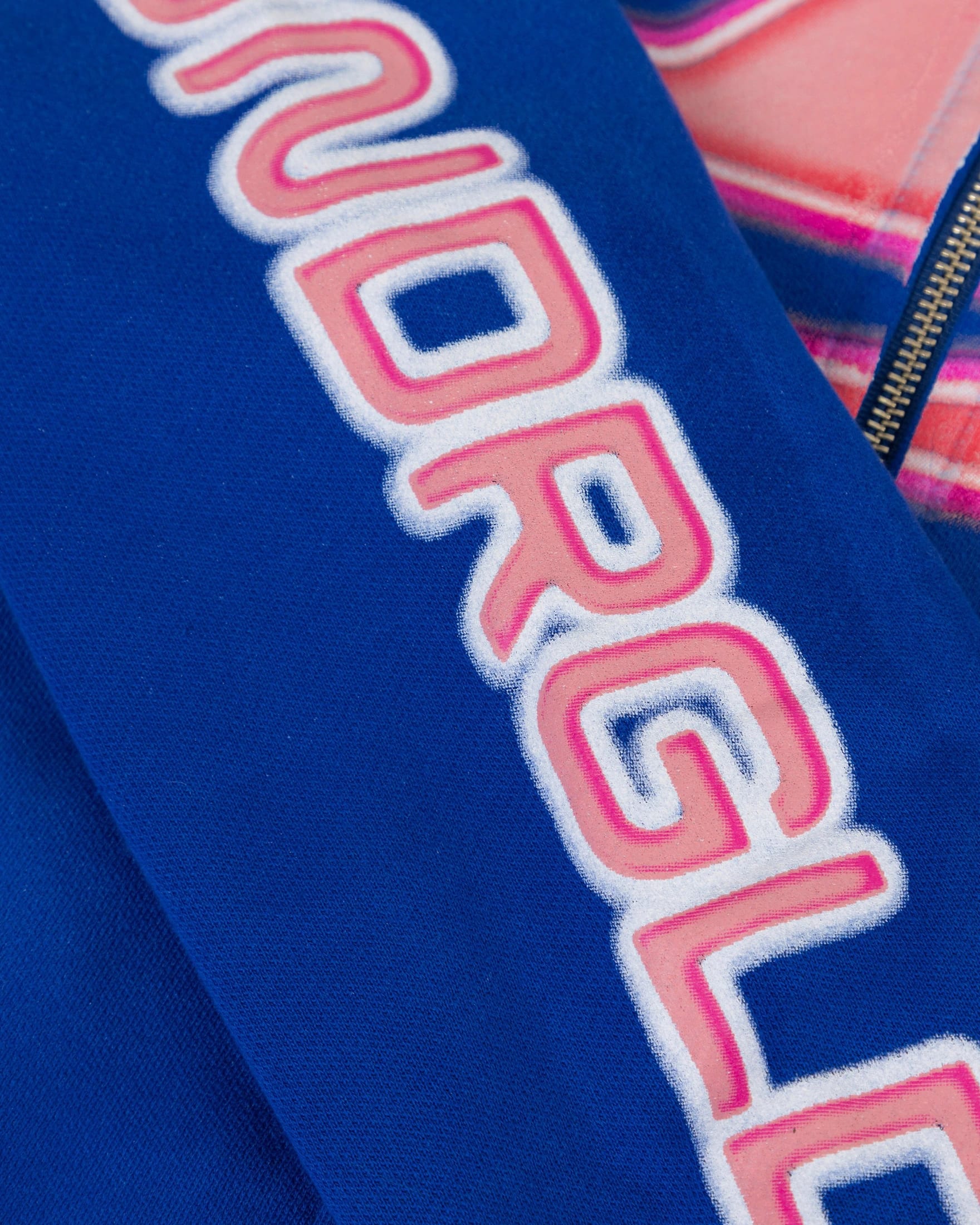 W Act 1 Neon Zip Up Boxy Fit Hoodie Electric Blue - imagen 6