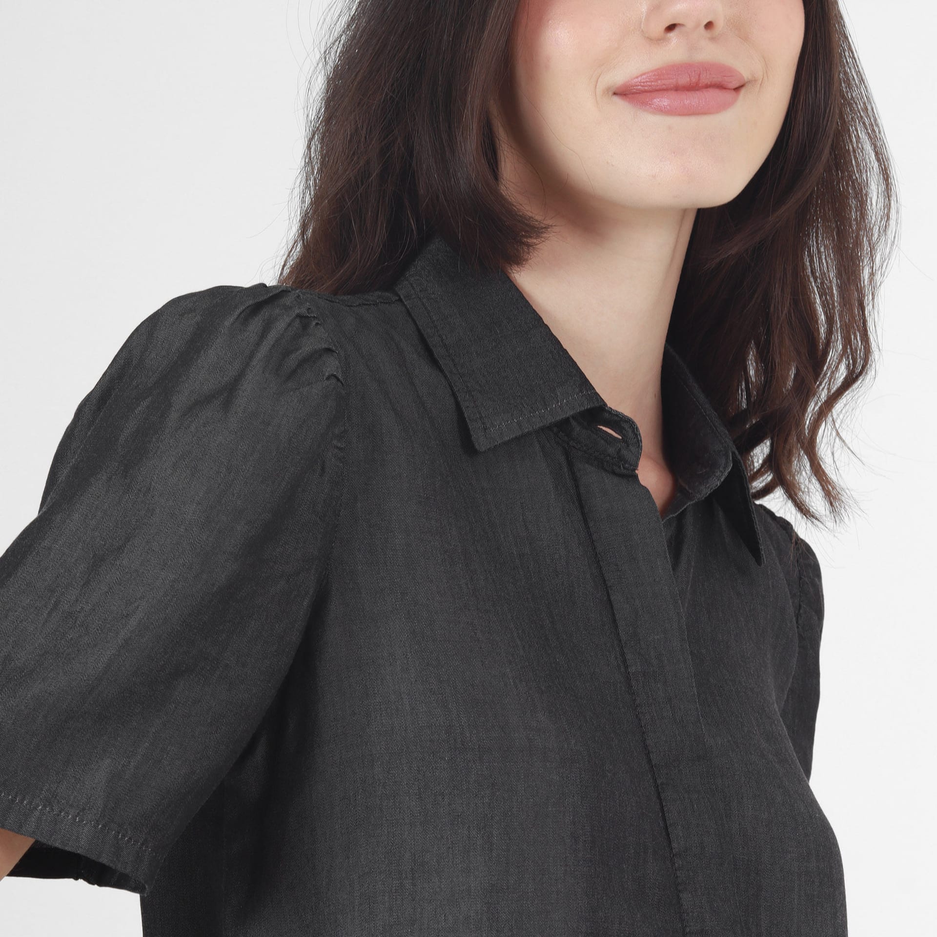 Blusa Cuello Camisero Manga Corta - imagen 2