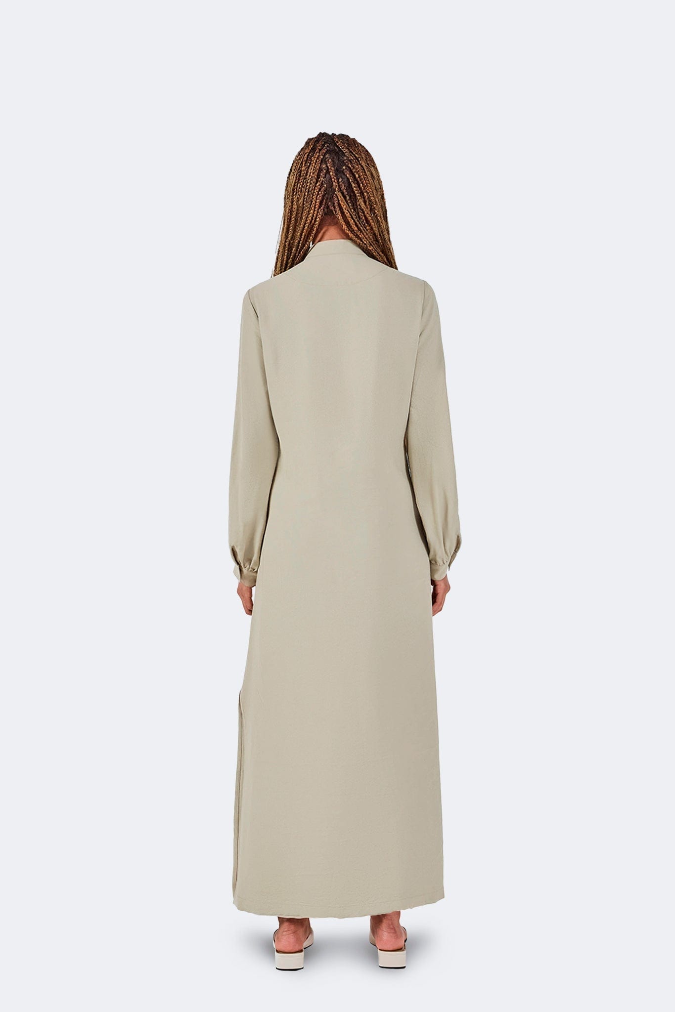 Vestido Zigze Anudado - Musgo - imagen 4