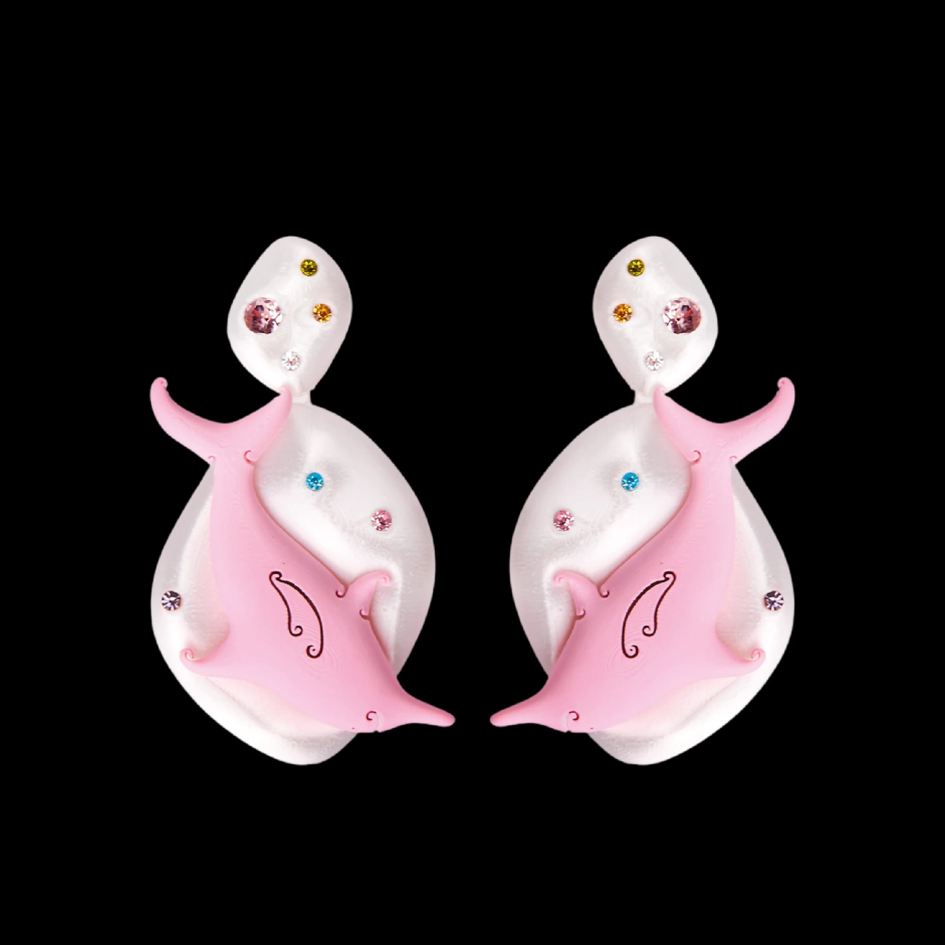 ARETES DOBLE DELFÍN - SIXXTA (Producto personalizado) - imagen 1